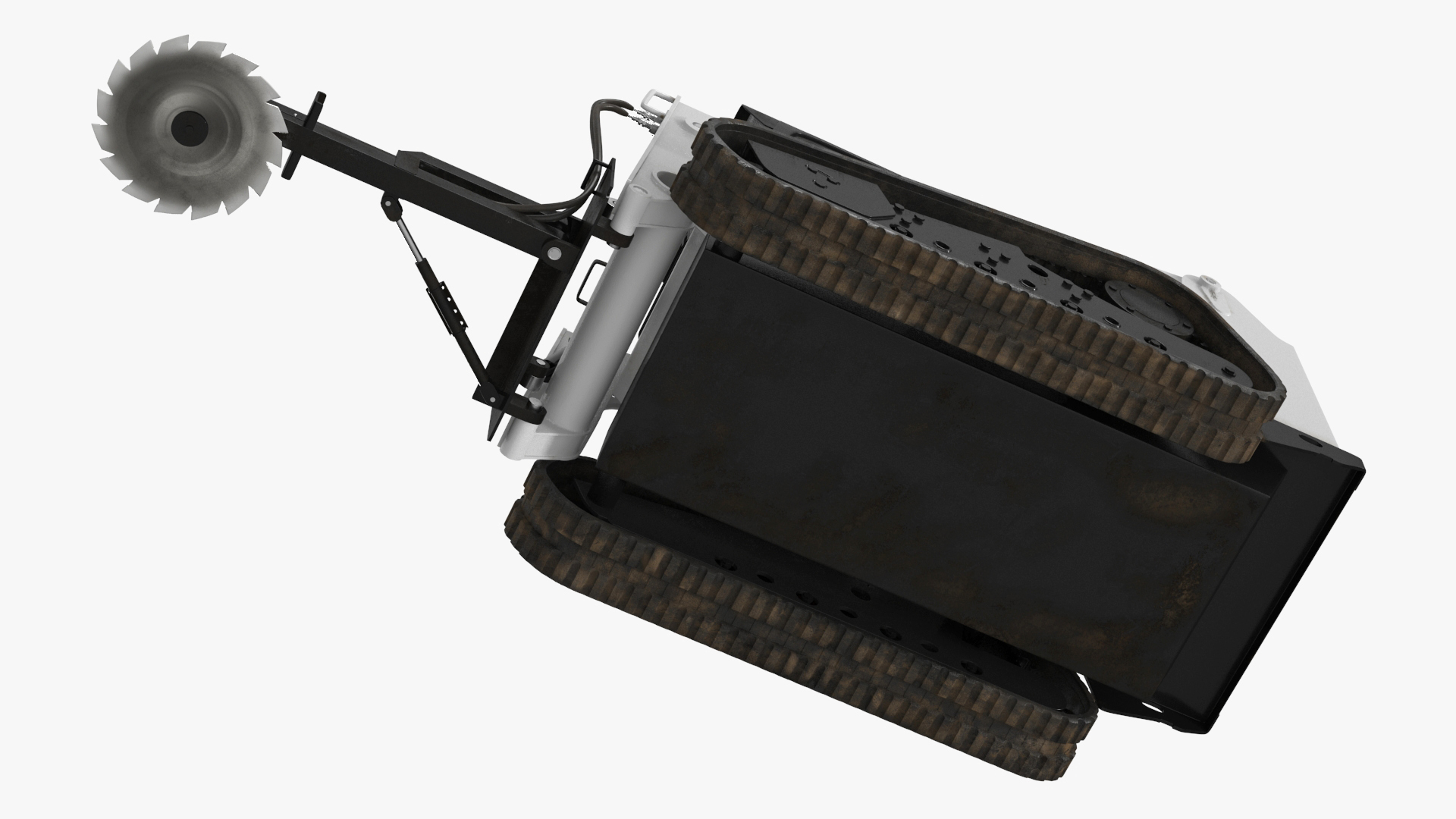 Compact Track Loader with Forestry Saw Attachment 3D model