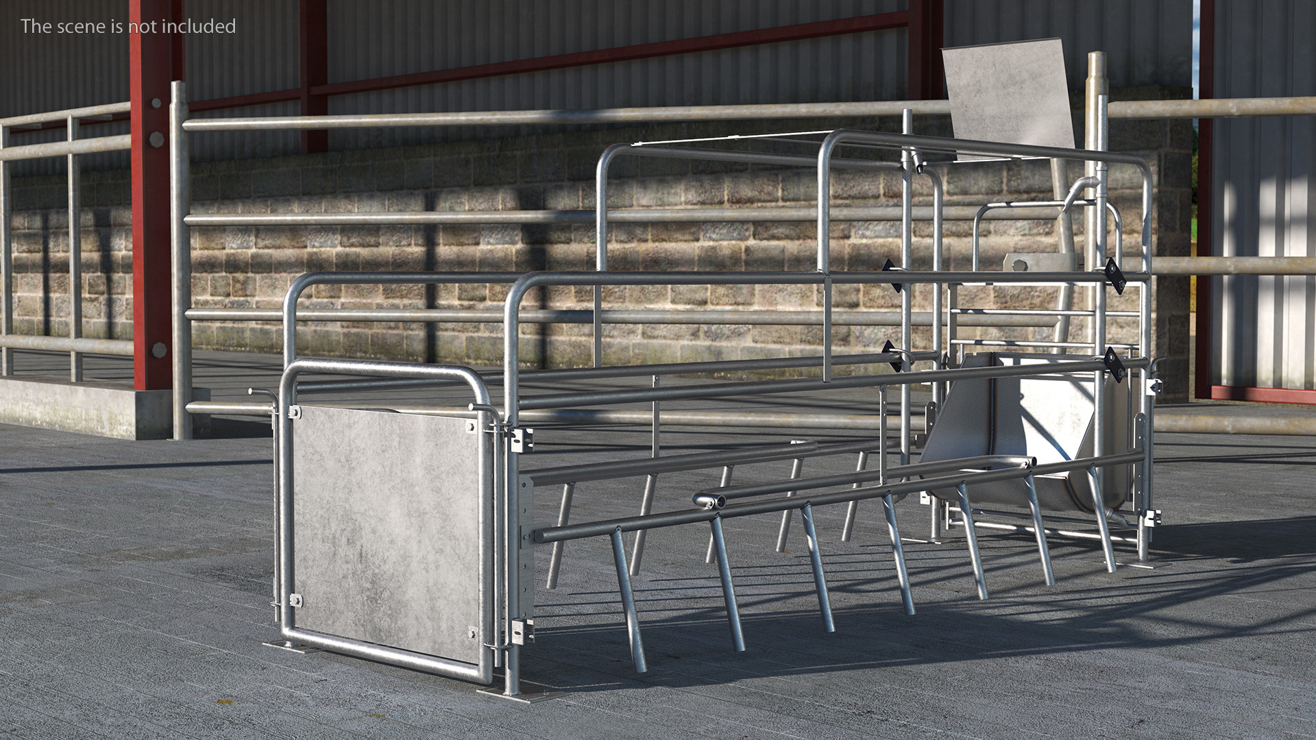 3D model Sow Farrowing Crate Empty