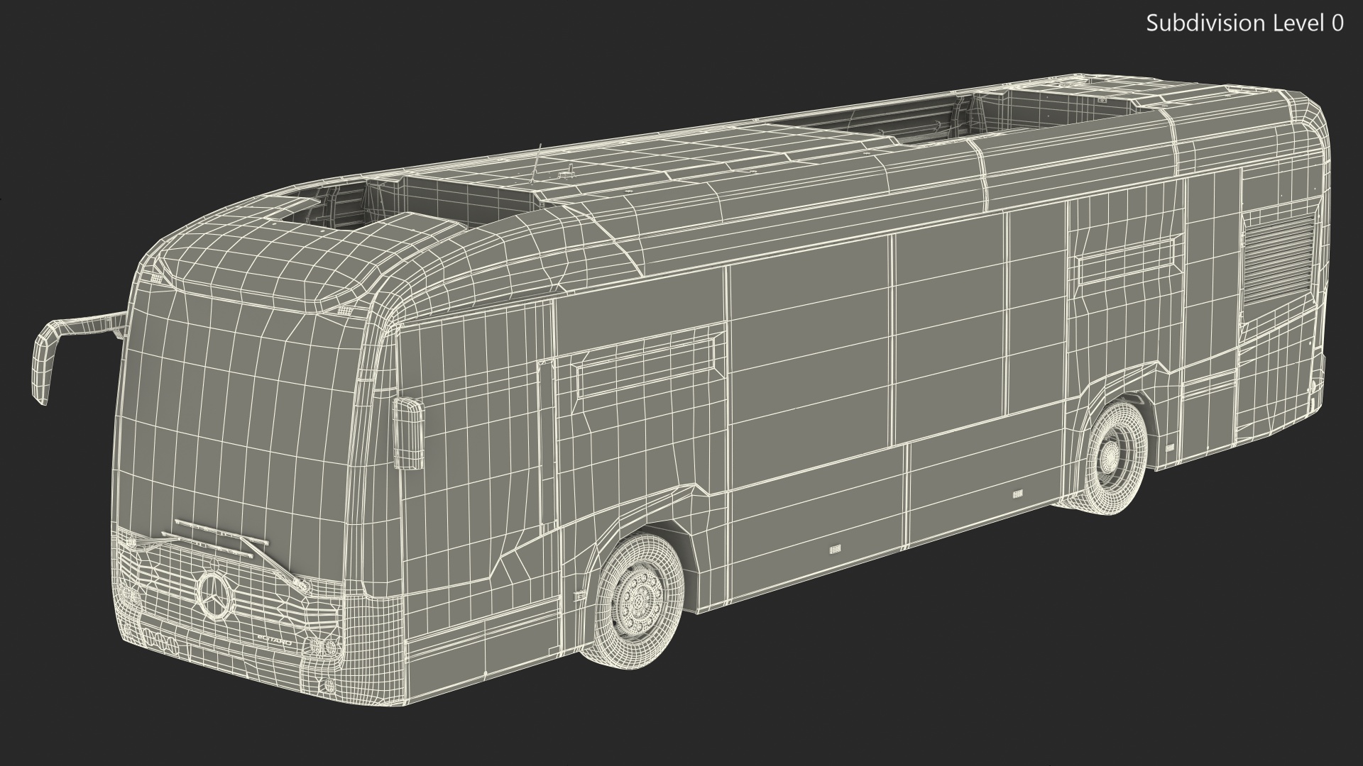 3D model Mercedes-Benz eCitaro Three Doors Rigged