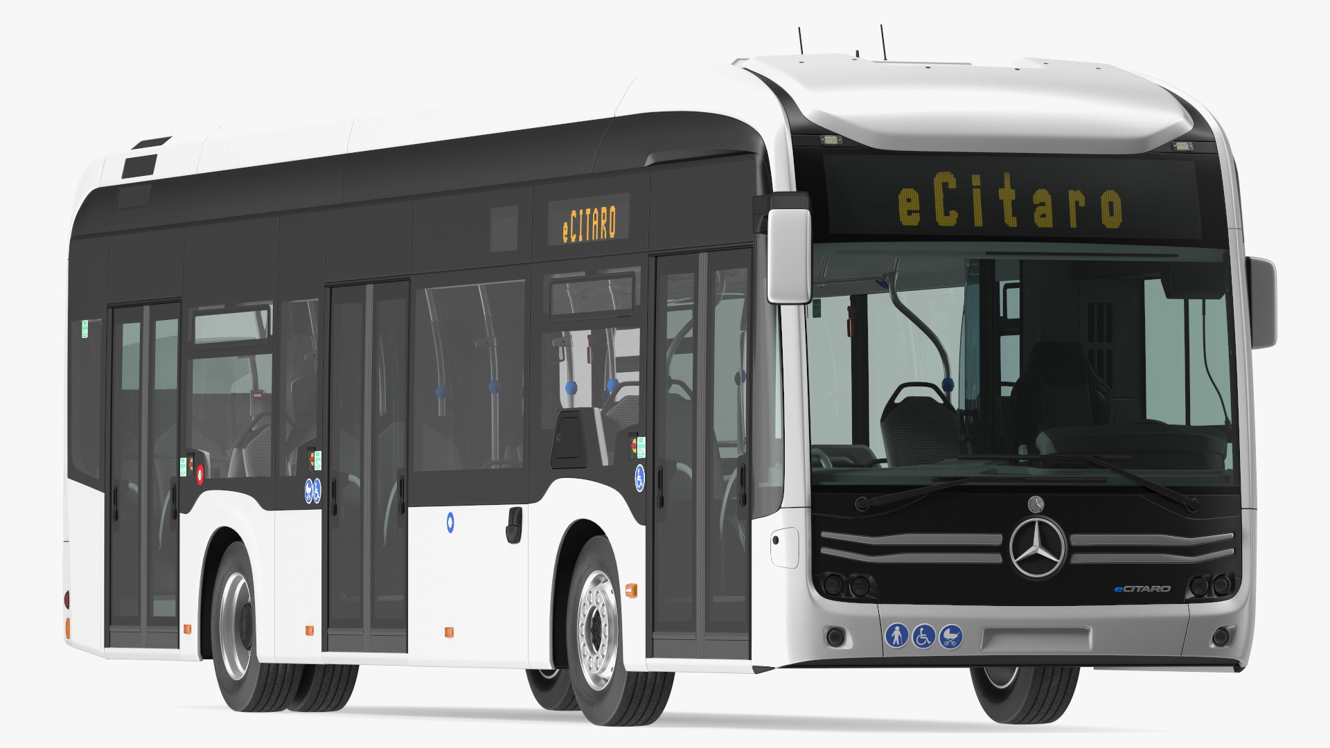 3D model Mercedes-Benz eCitaro Three Doors Rigged