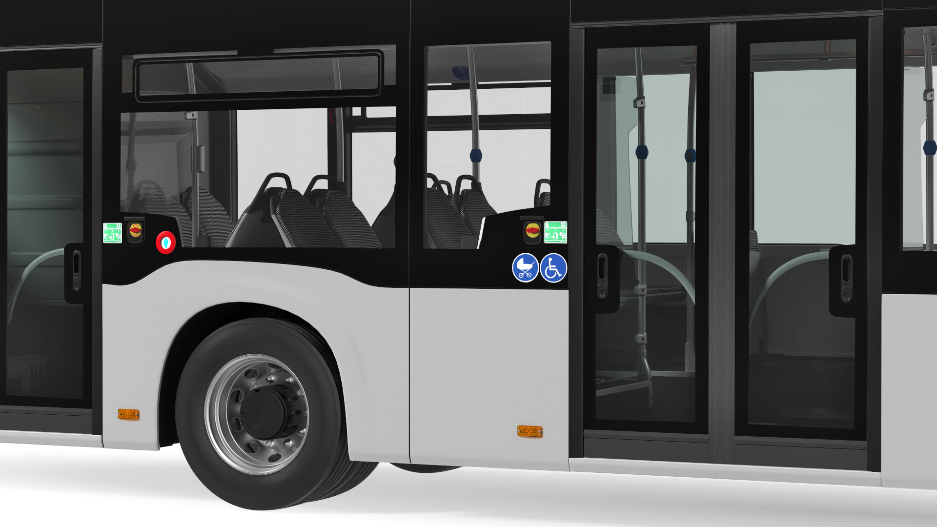 3D model Mercedes-Benz eCitaro Three Doors Rigged