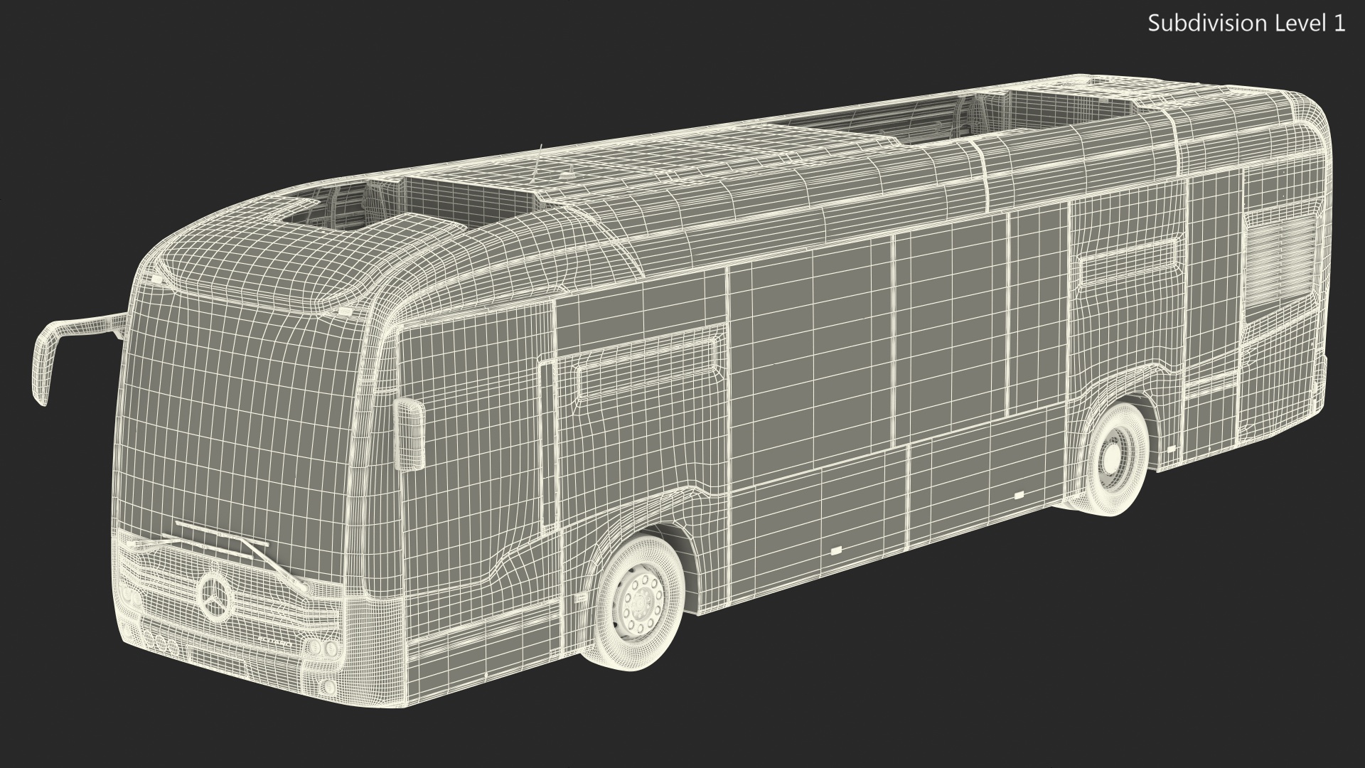 3D model Mercedes-Benz eCitaro Three Doors Rigged