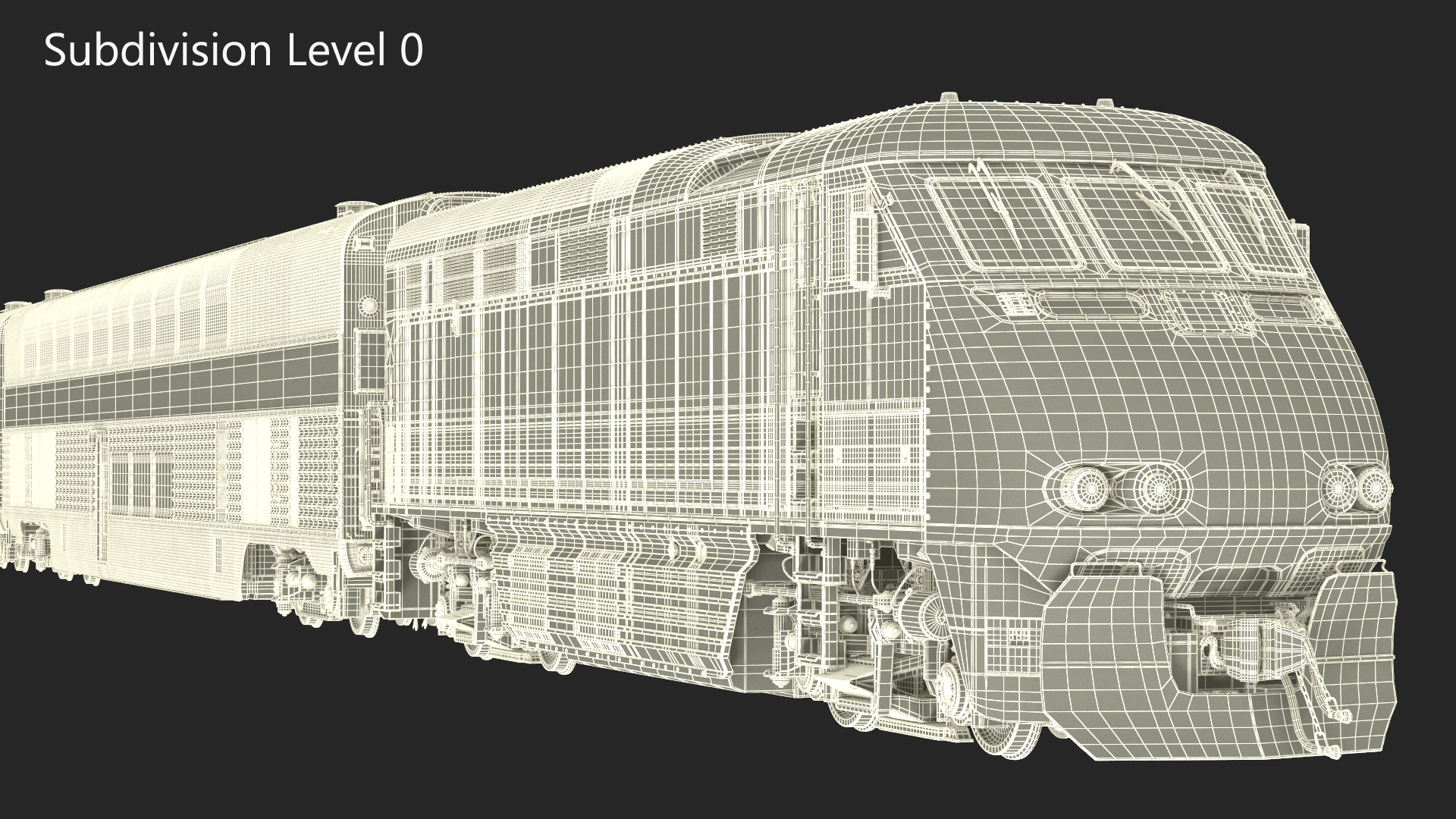 3D Amtrak California Passenger Train model