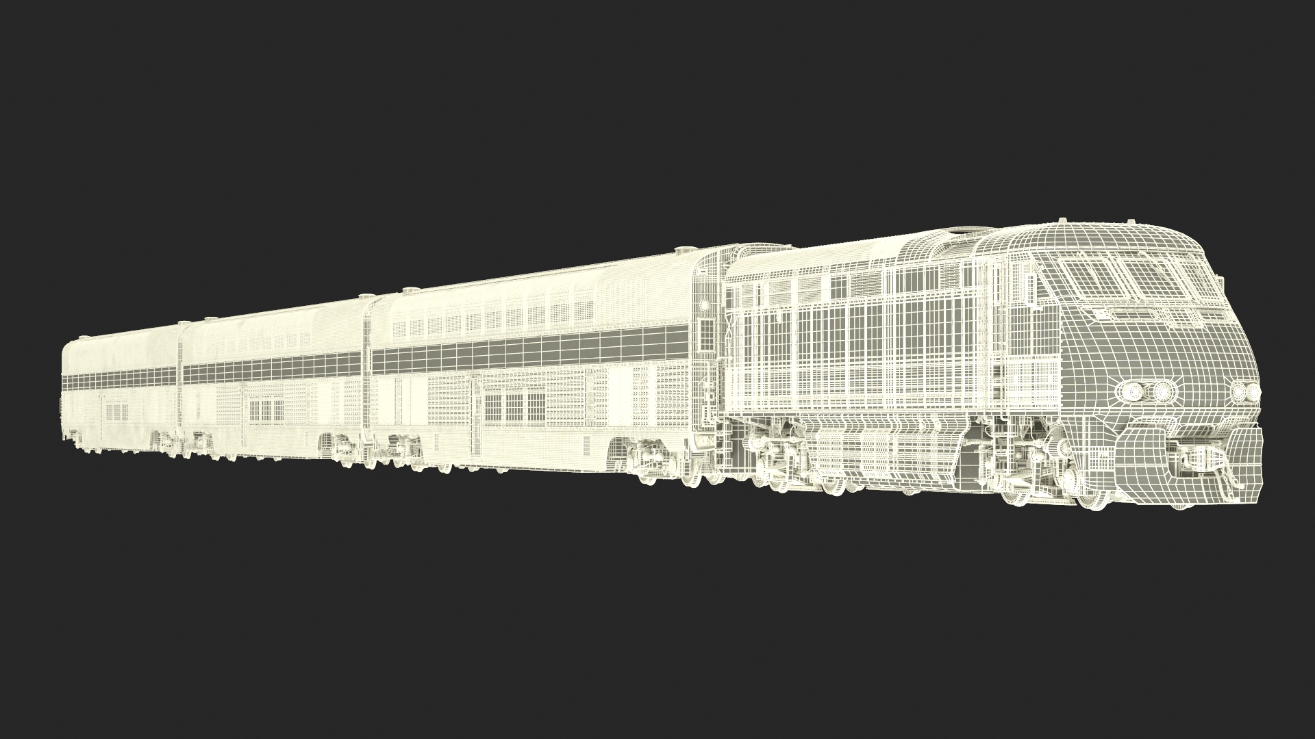 3D Amtrak California Passenger Train model