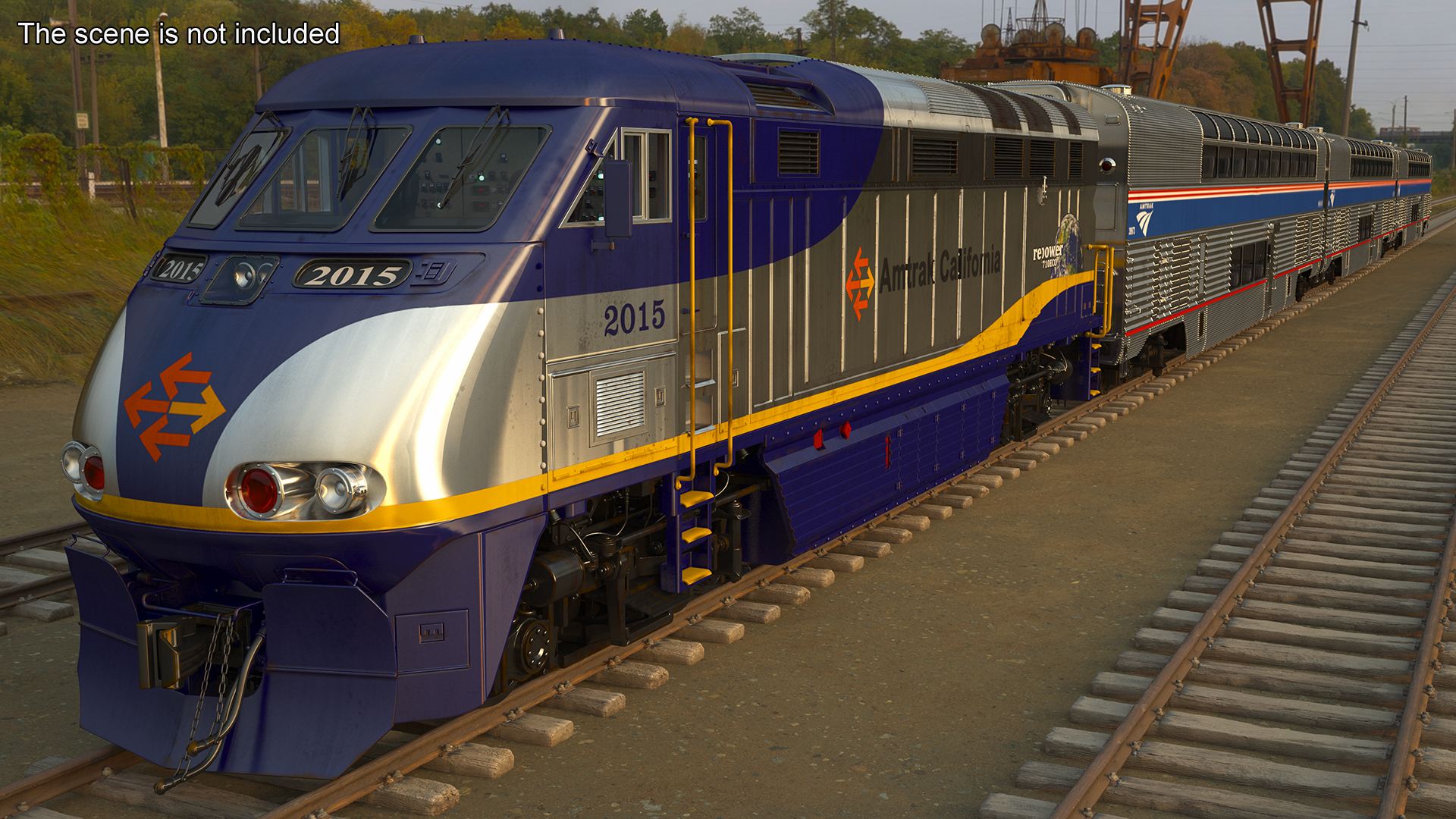 3D Amtrak California Passenger Train model