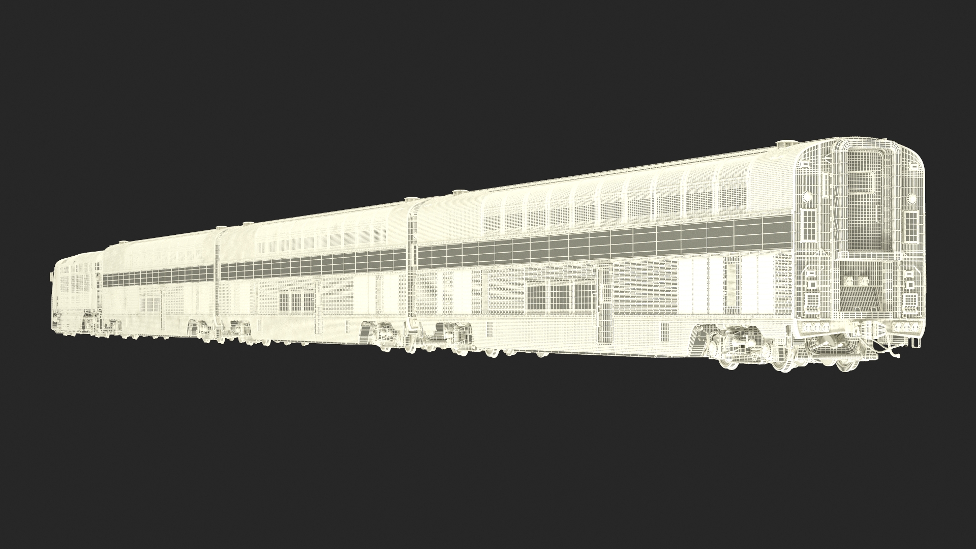 3D Amtrak California Passenger Train model