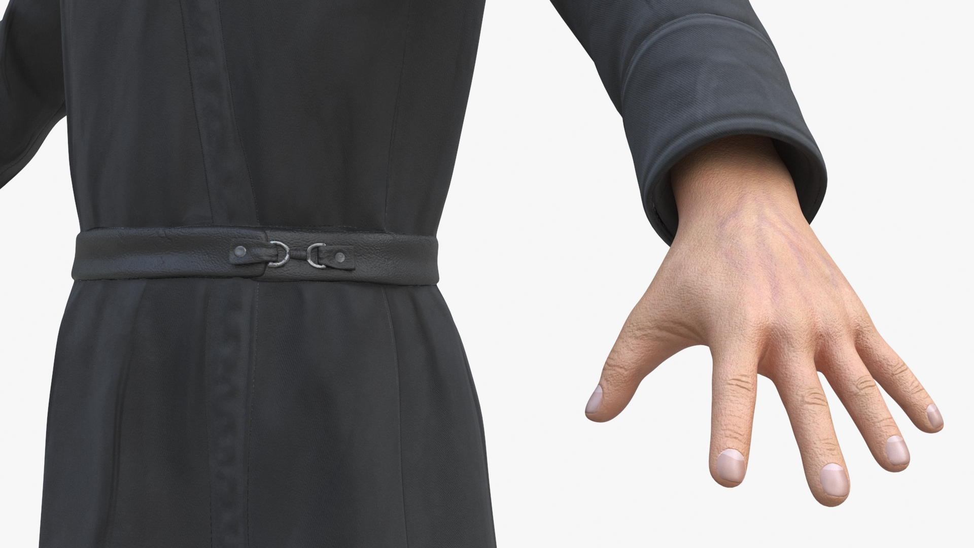 3D model Orthodox Church Monk Wearing Robe A-Pose