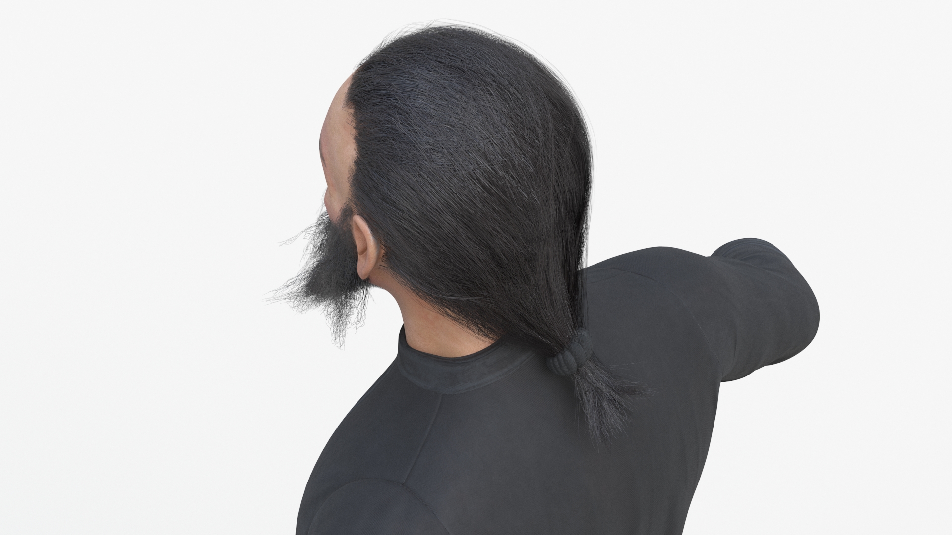 3D model Orthodox Church Monk Wearing Robe A-Pose