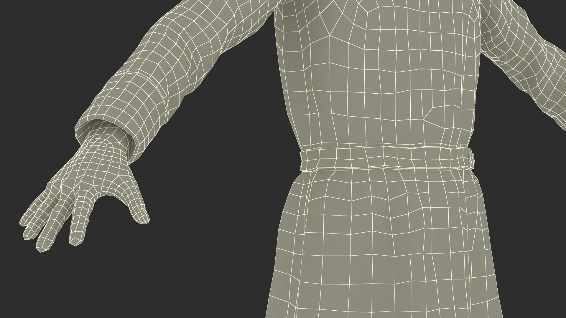 3D model Orthodox Church Monk Wearing Robe A-Pose