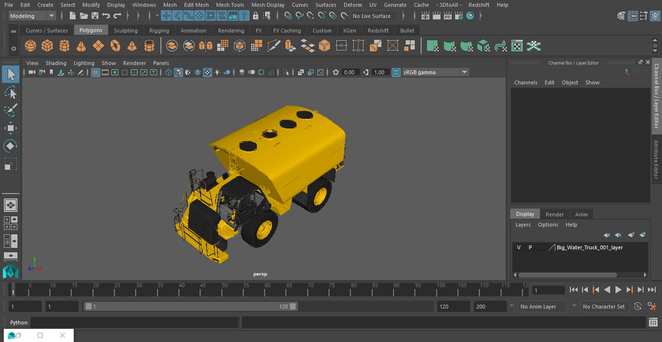 3D model Big Water Truck