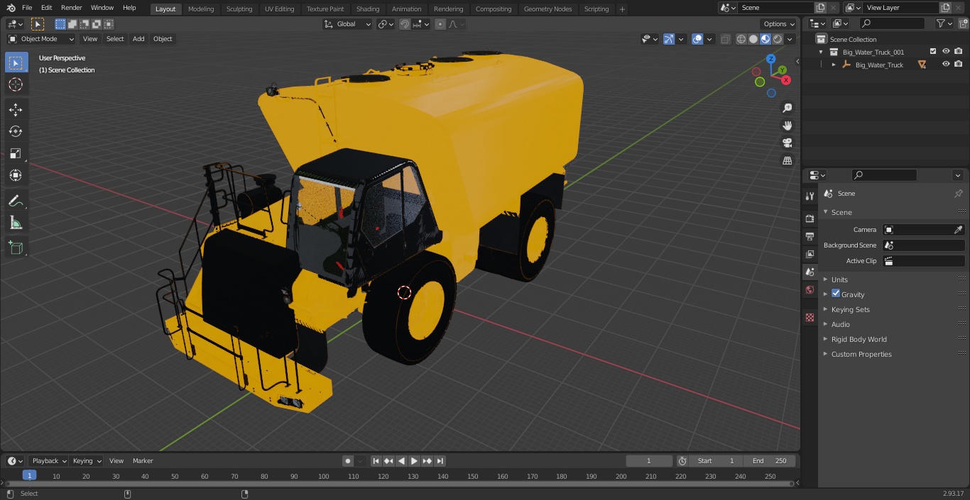 3D model Big Water Truck
