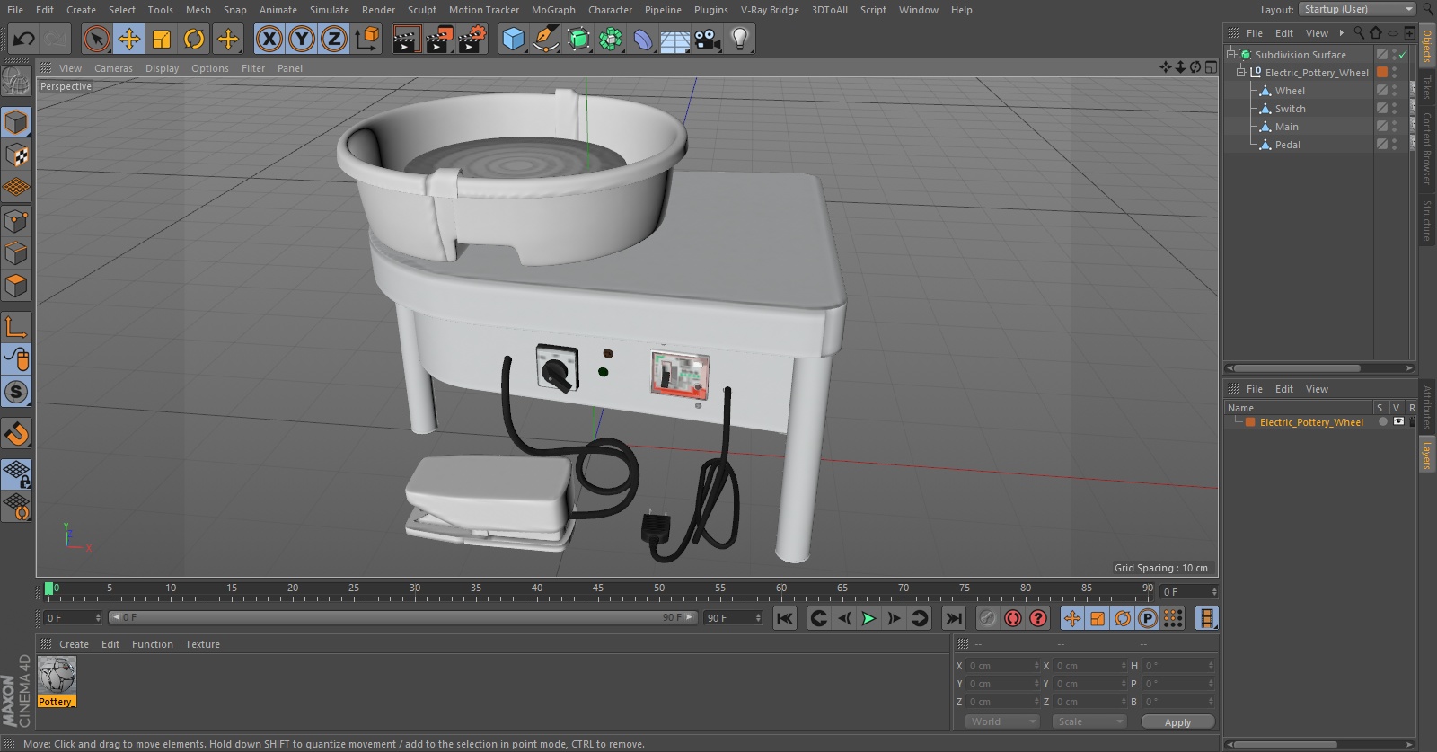 Electric Pottery Wheel 3D