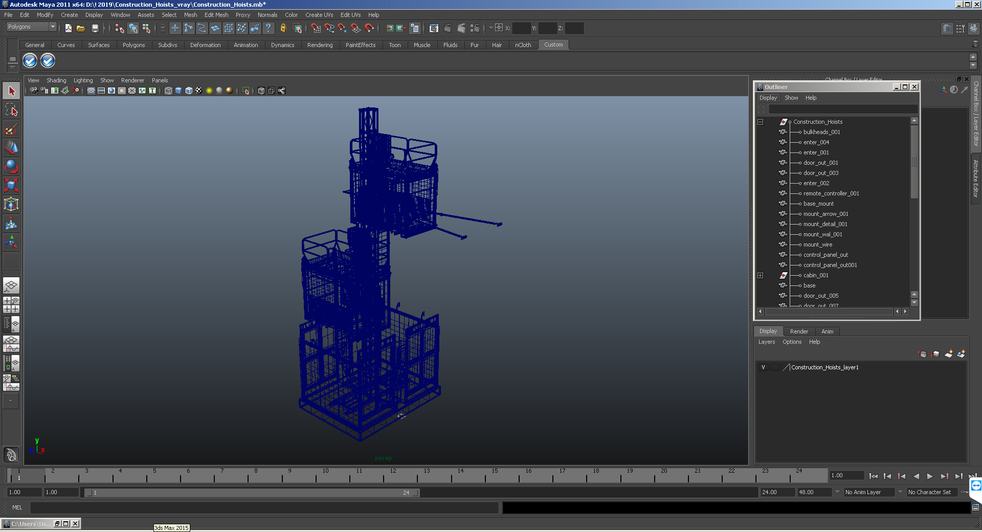 3D Heavy Duty Construction Lift model