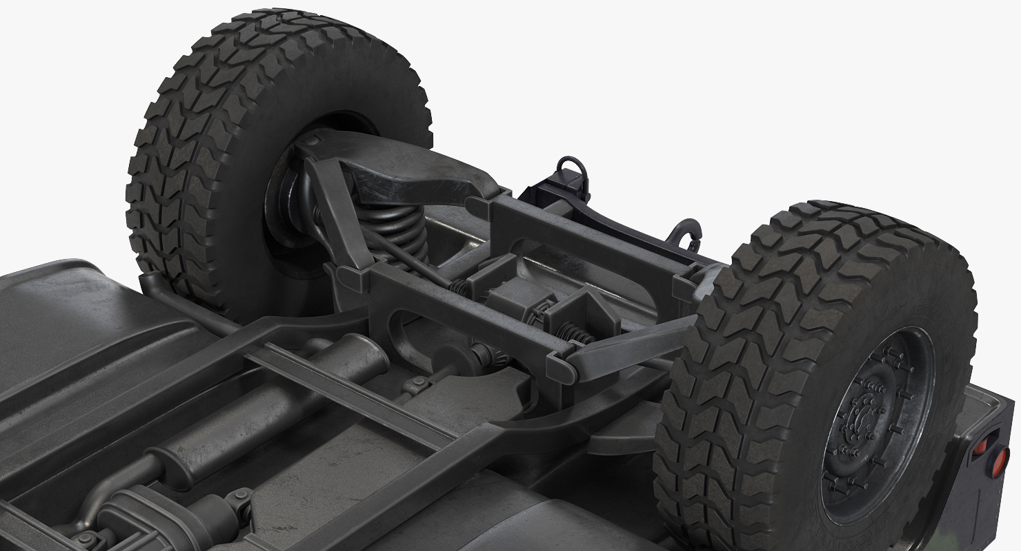 HMMWV M998 Equipped with Avenger Camo Rigged 3D model