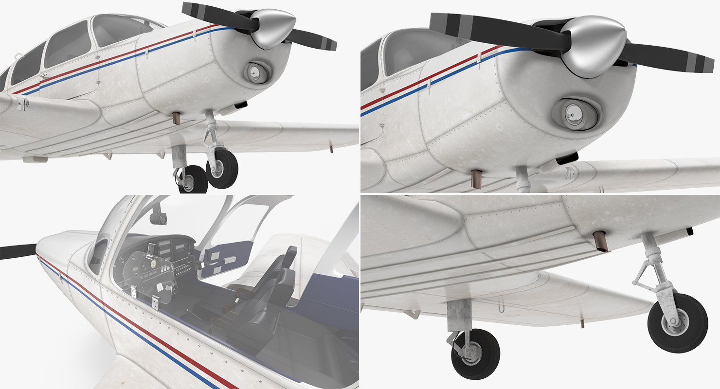Civil Utility Aircraft Piper PA 28 161 Cherokee 3D