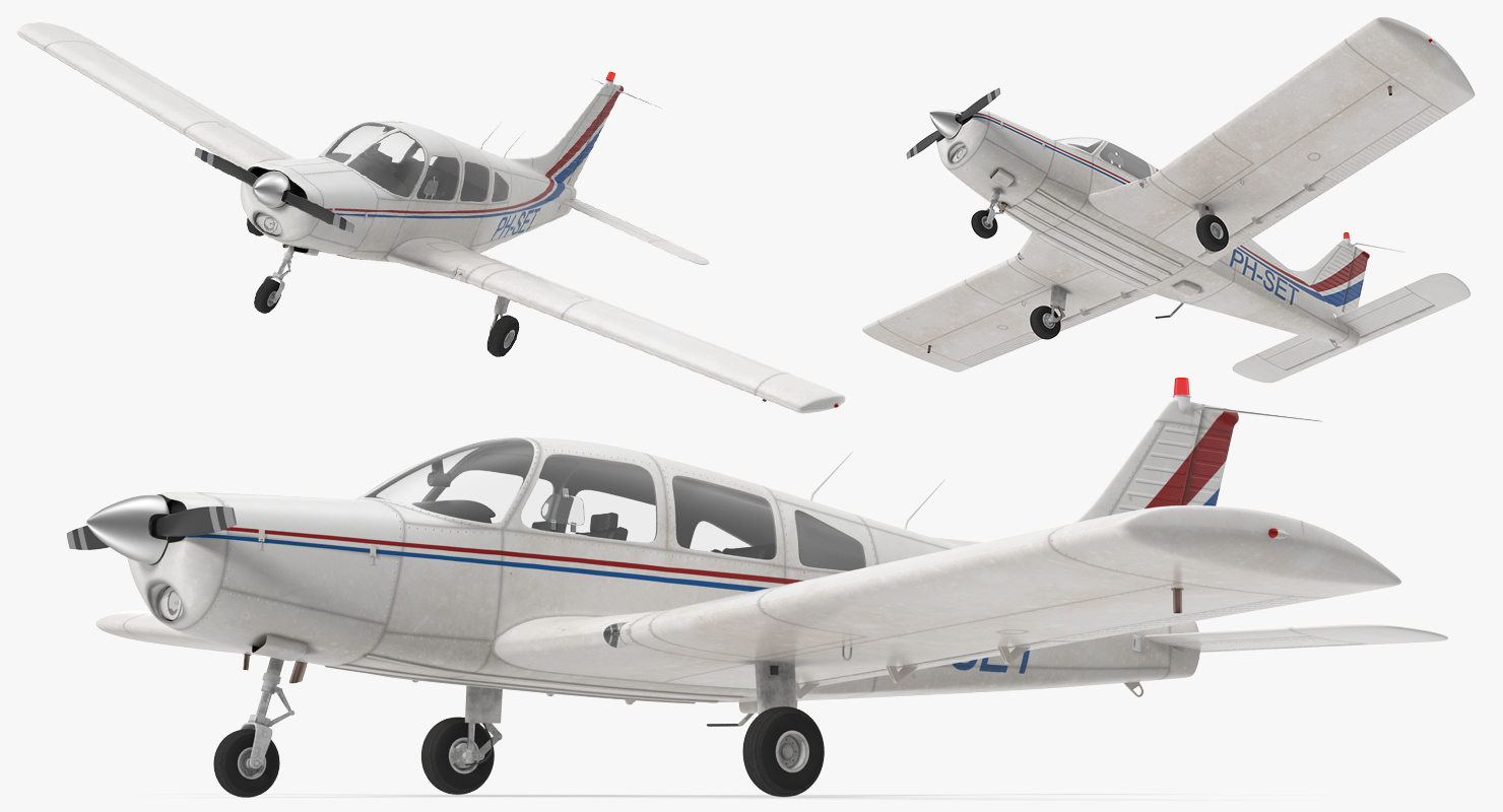 Civil Utility Aircraft Piper PA 28 161 Cherokee 3D