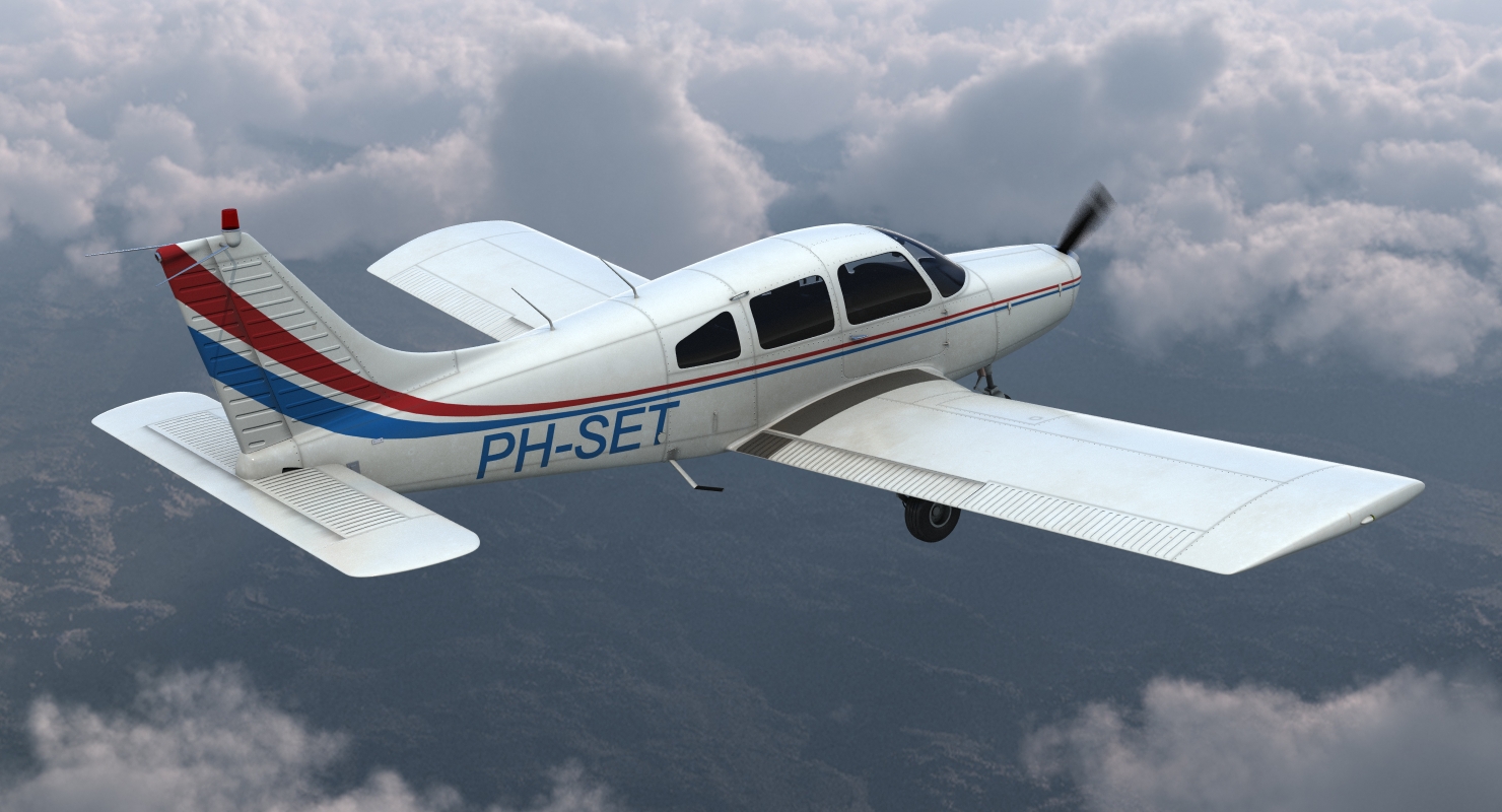 Civil Utility Aircraft Piper PA 28 161 Cherokee 3D