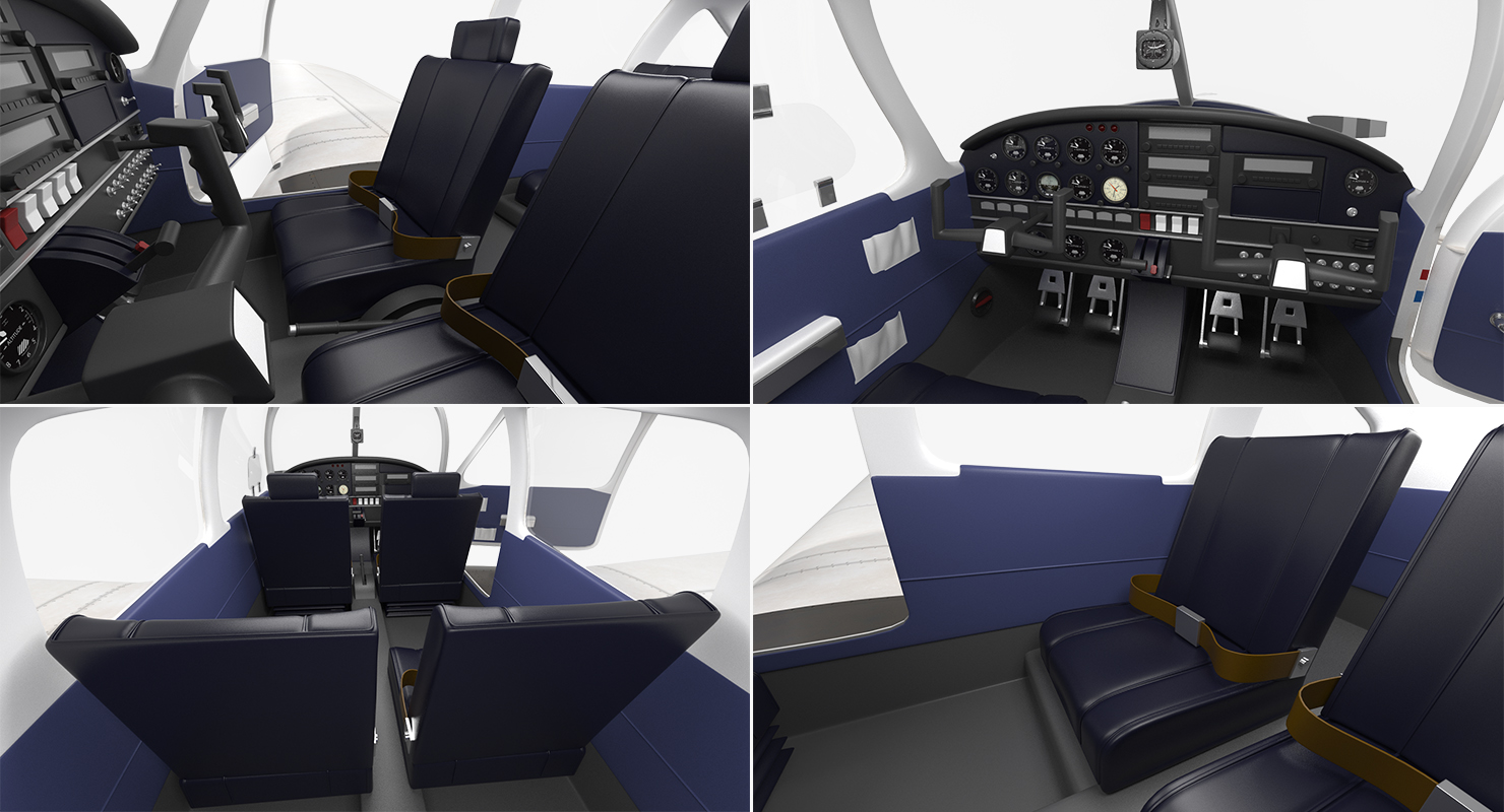 Civil Utility Aircraft Piper PA 28 161 Cherokee 3D