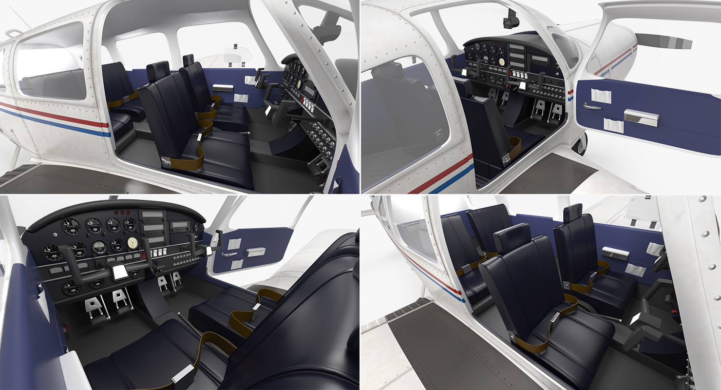 Civil Utility Aircraft Piper PA 28 161 Cherokee 3D