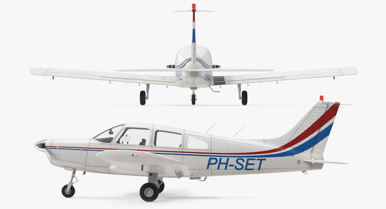 Civil Utility Aircraft Piper PA 28 161 Cherokee 3D