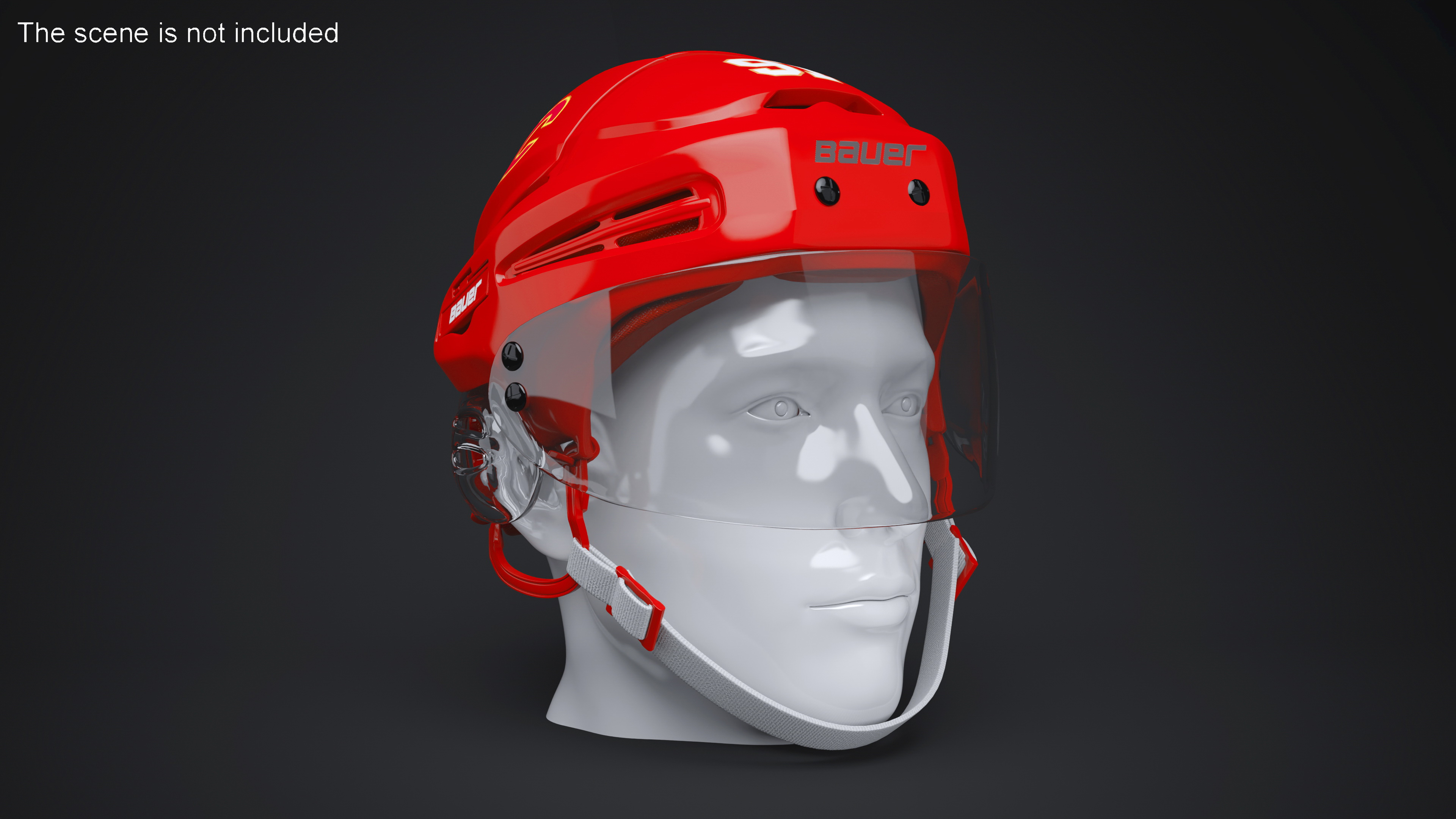 3D Hockey Helmet Calgary Flames model
