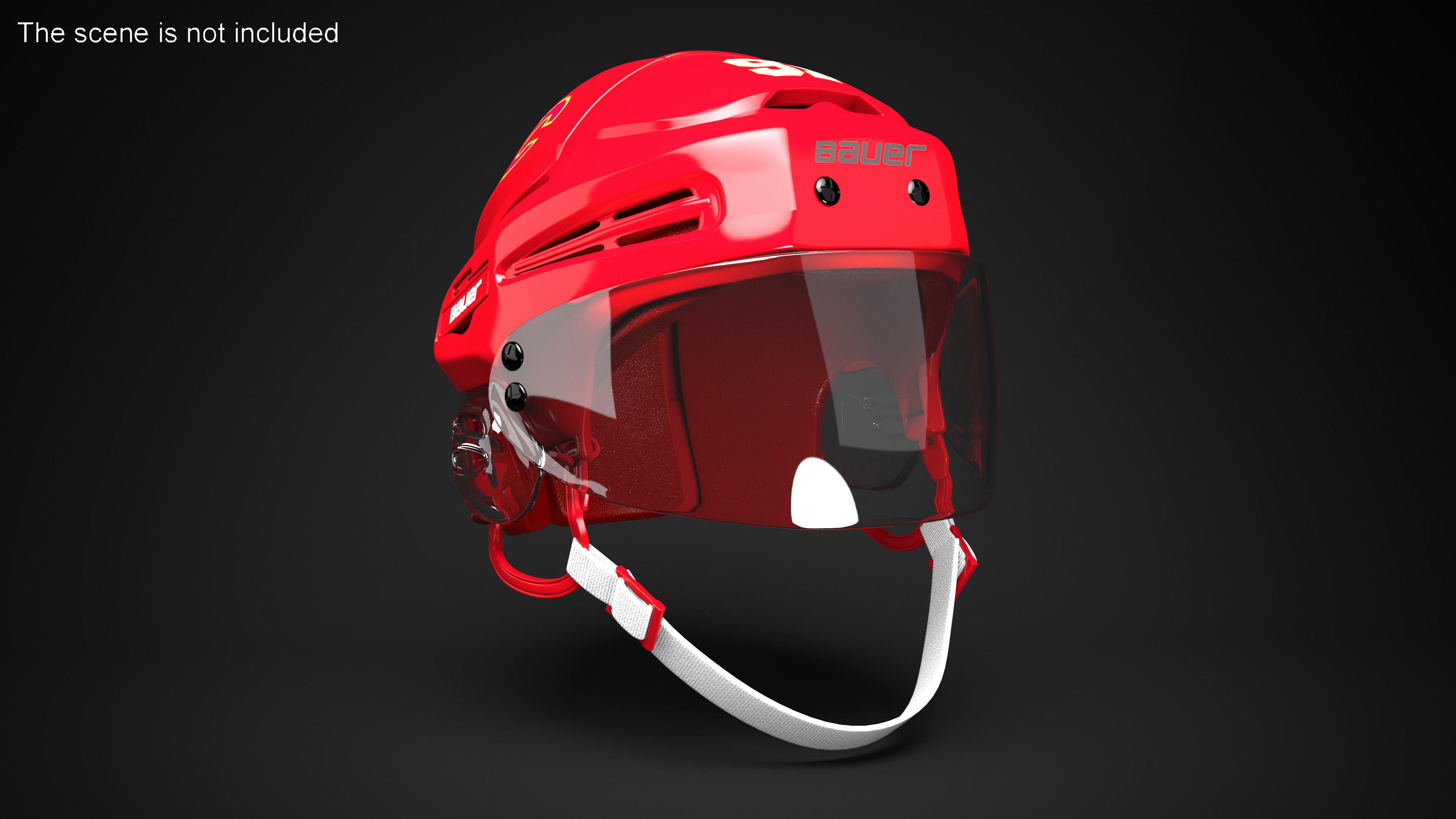 3D Hockey Helmet Calgary Flames model