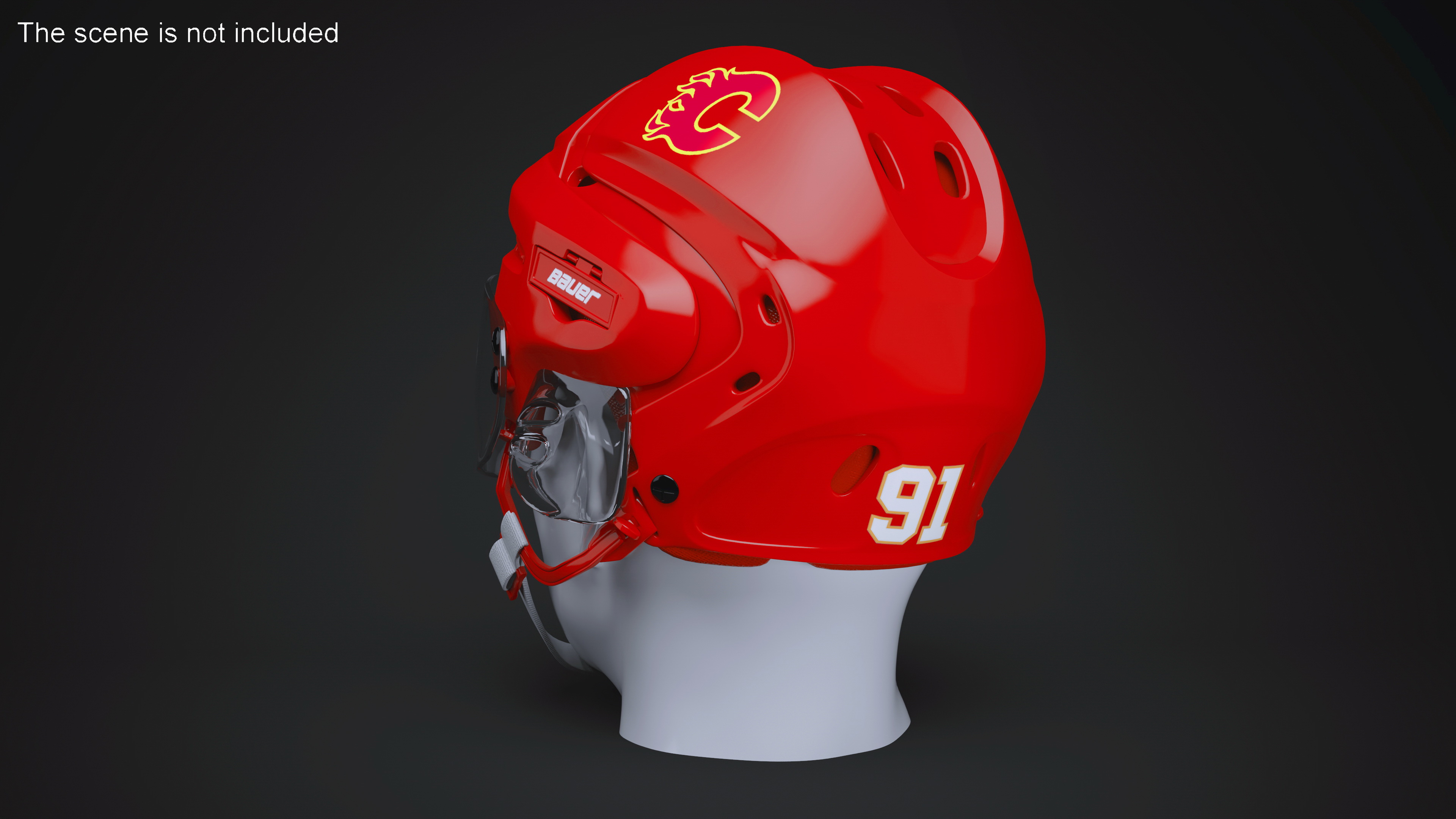 3D Hockey Helmet Calgary Flames model