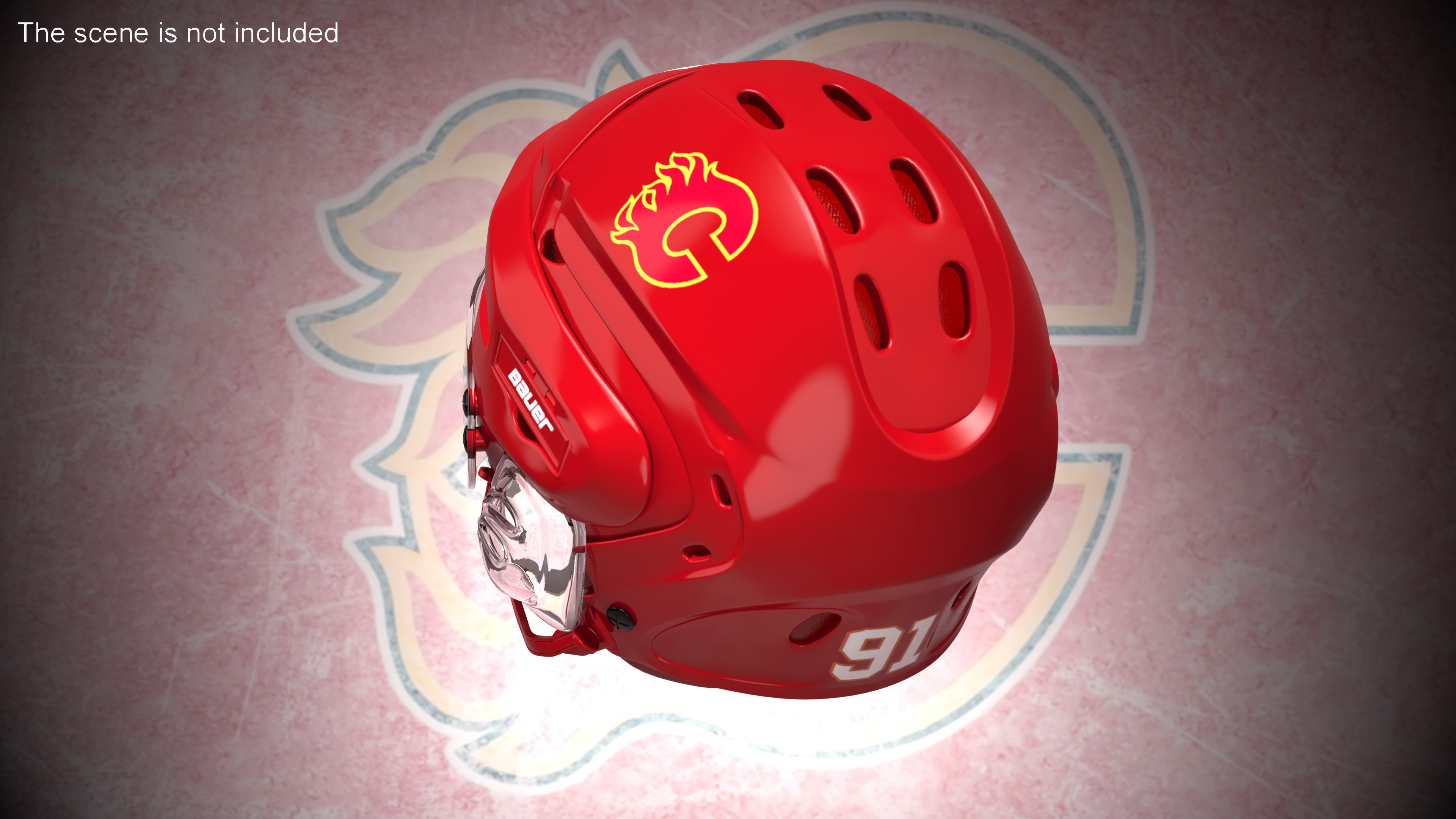 3D Hockey Helmet Calgary Flames model