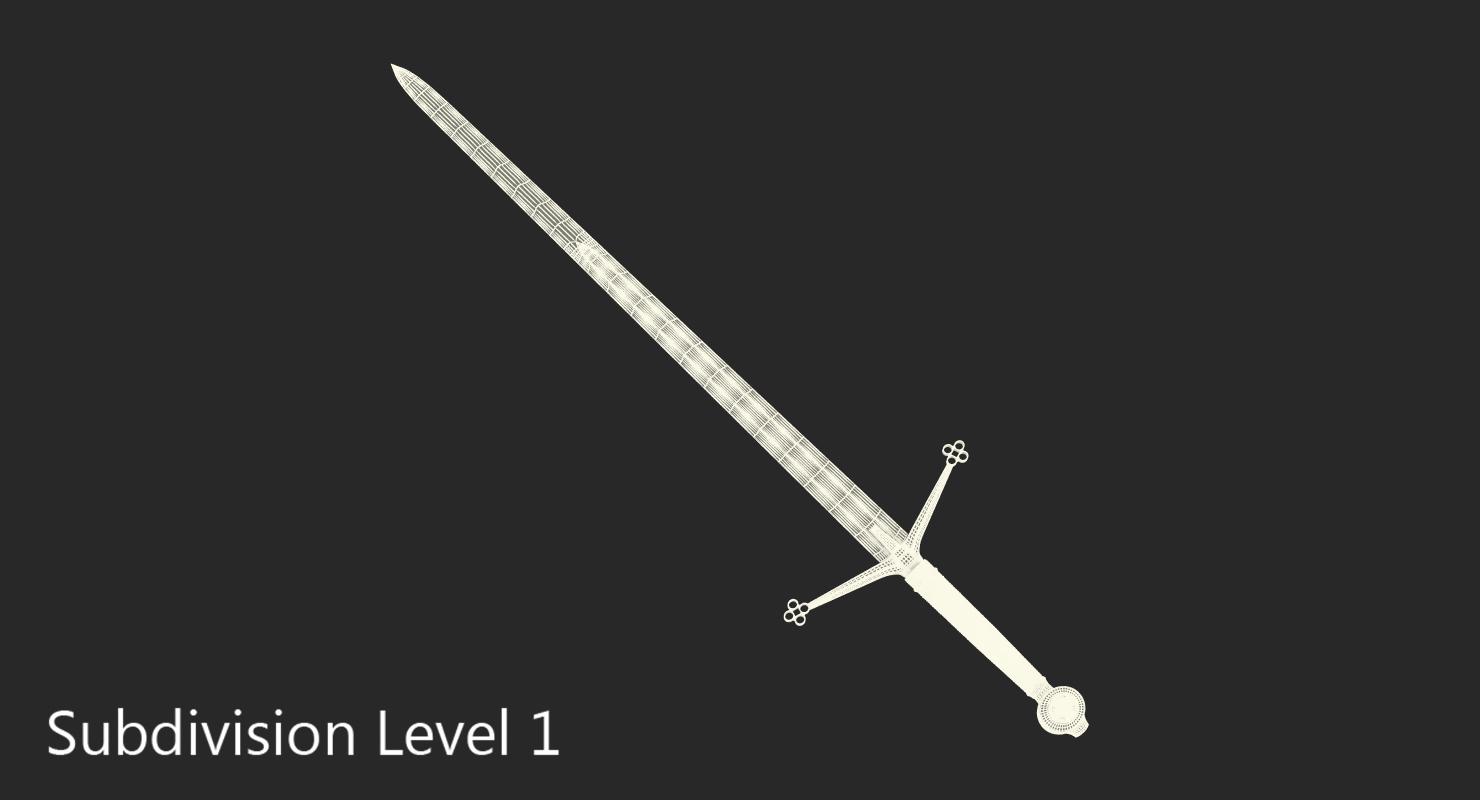3D Scottish Claymore Sword model