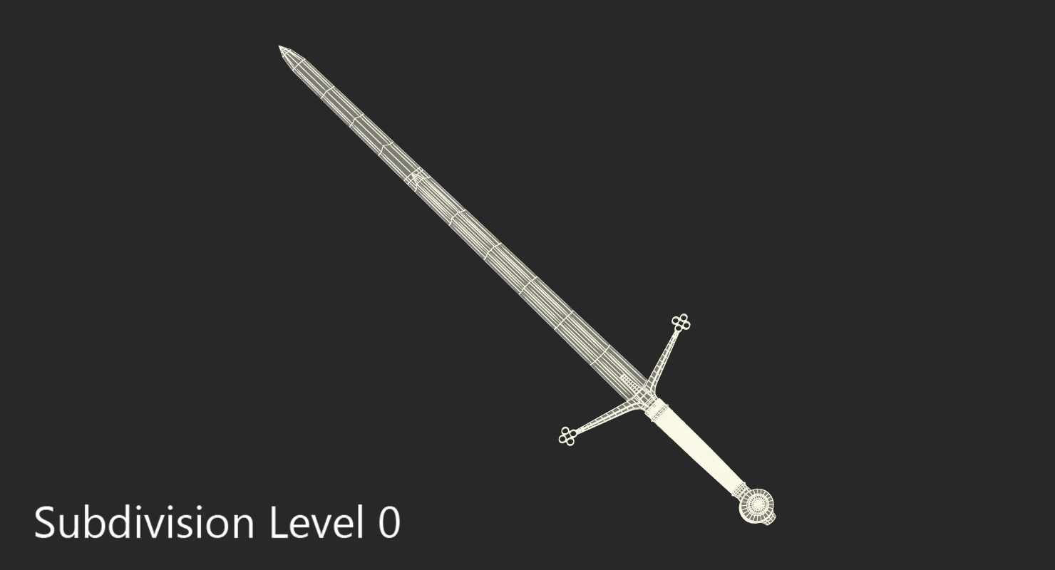 3D Scottish Claymore Sword model
