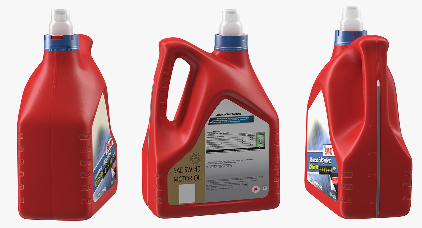 3D Generic Oil Bottle 4L