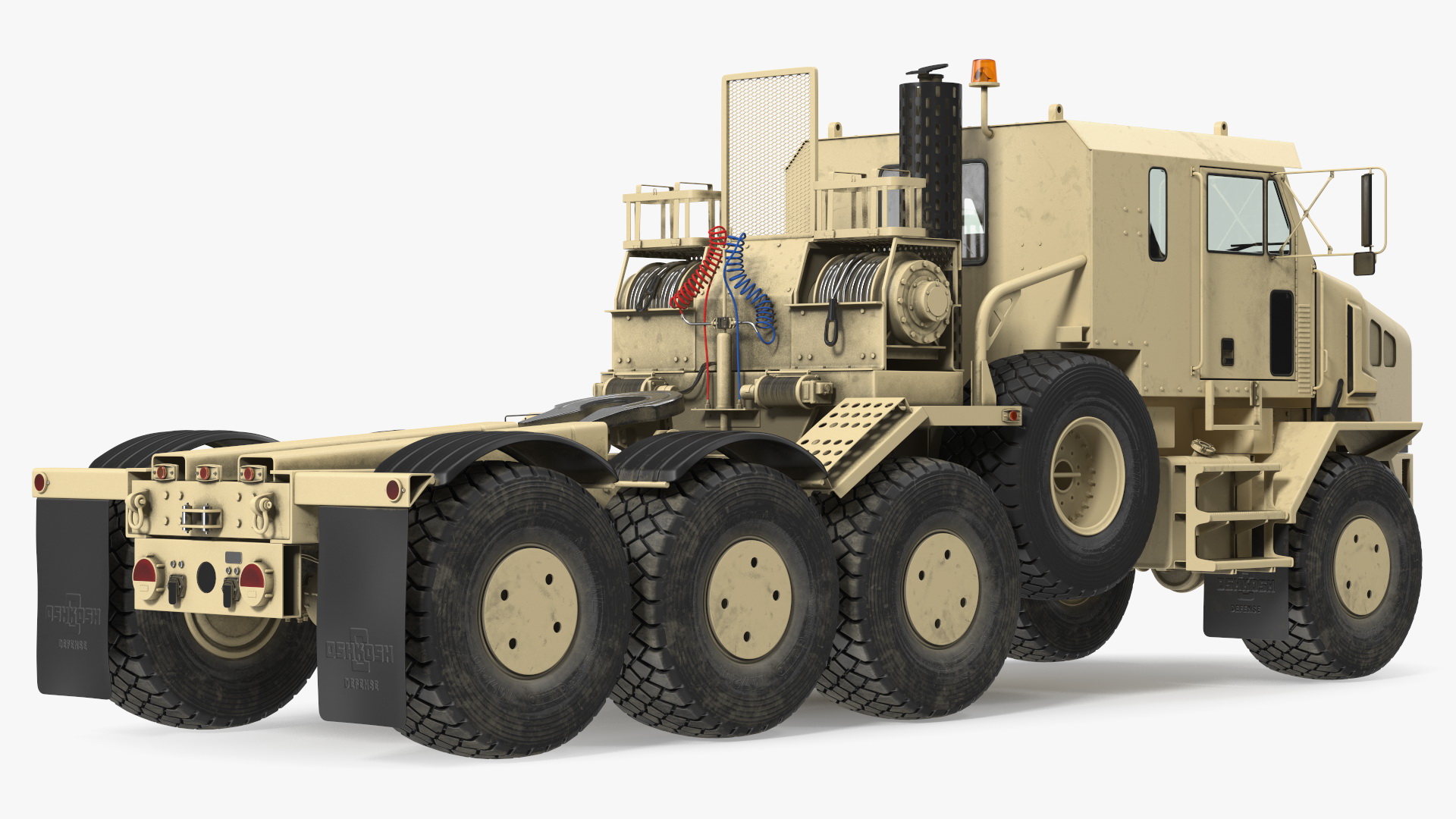 3D model Tank Transporter Oshkosh Global HET A1 Desert Camo