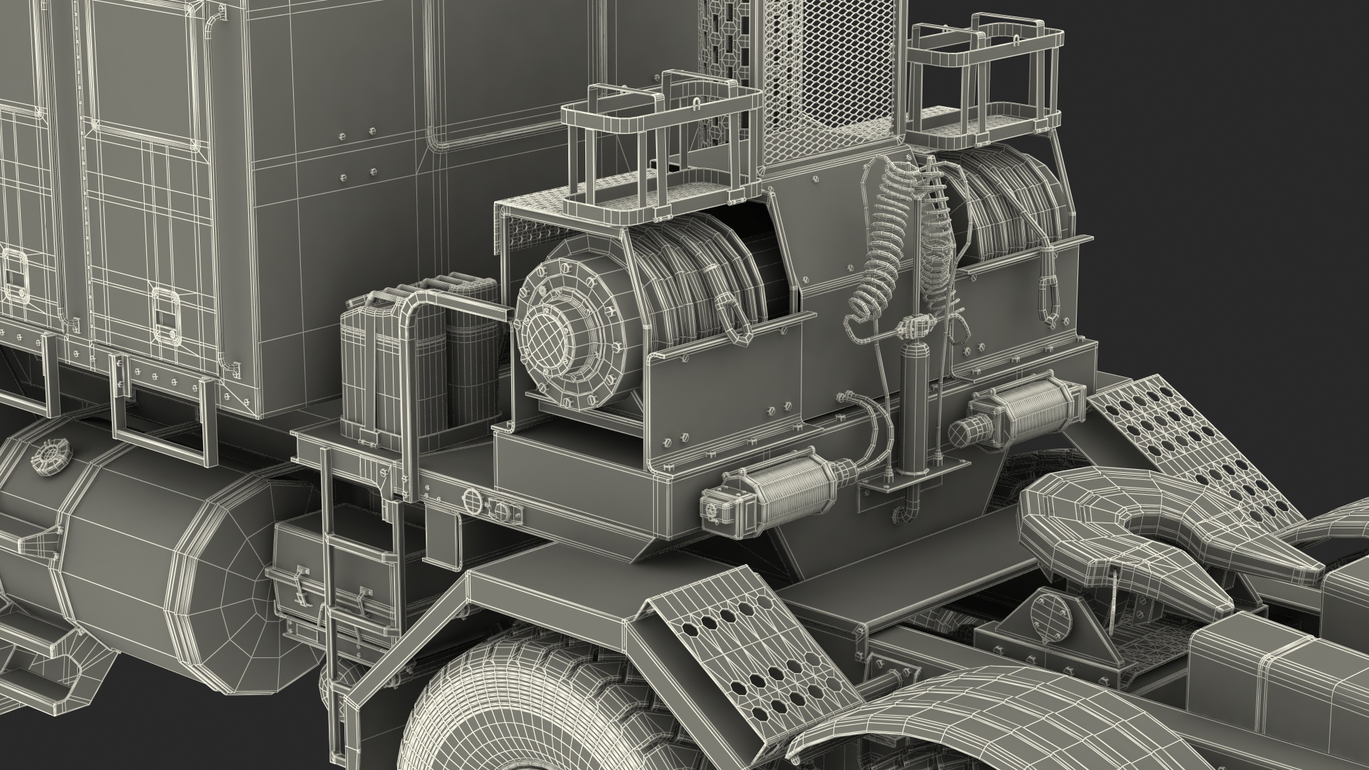 3D model Tank Transporter Oshkosh Global HET A1 Desert Camo
