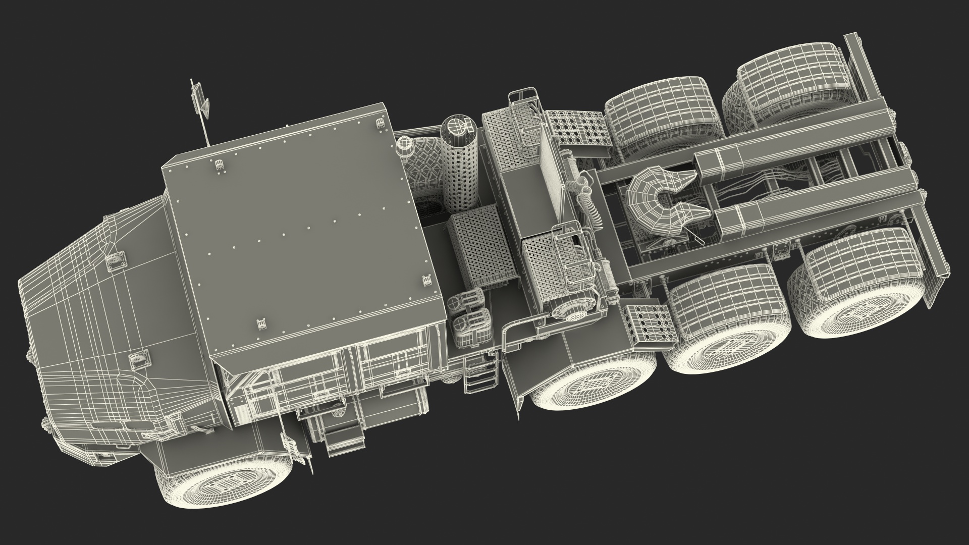 3D model Tank Transporter Oshkosh Global HET A1 Desert Camo