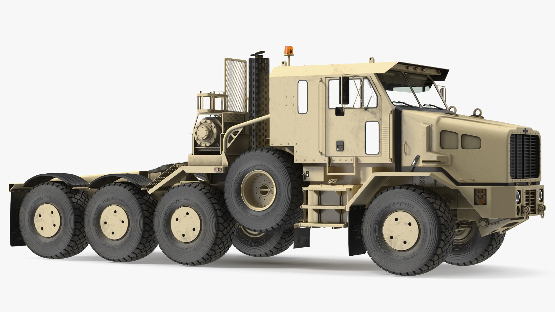 3D model Tank Transporter Oshkosh Global HET A1 Desert Camo