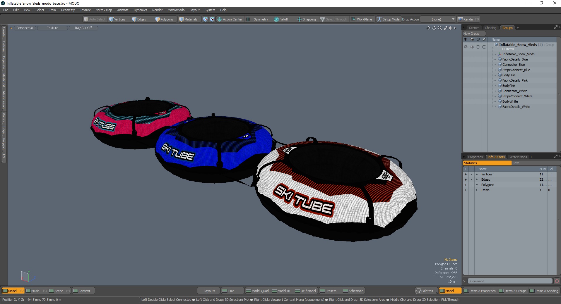 3D Inflatable Snow Sleds