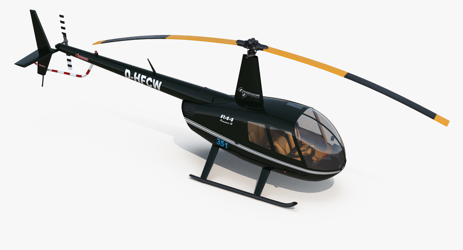 3D Light Helicopter Robinson R44 2