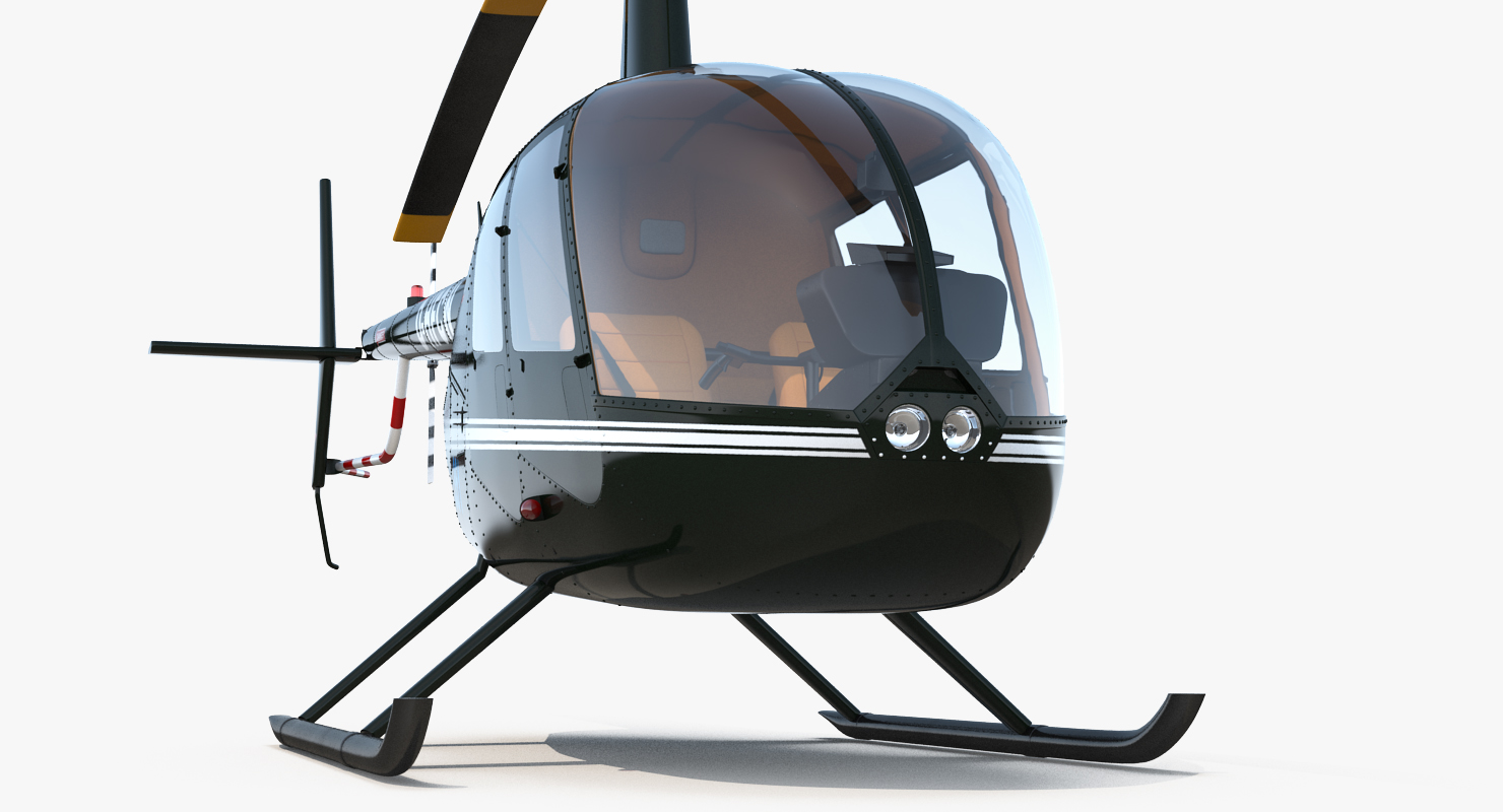 3D Light Helicopter Robinson R44 2