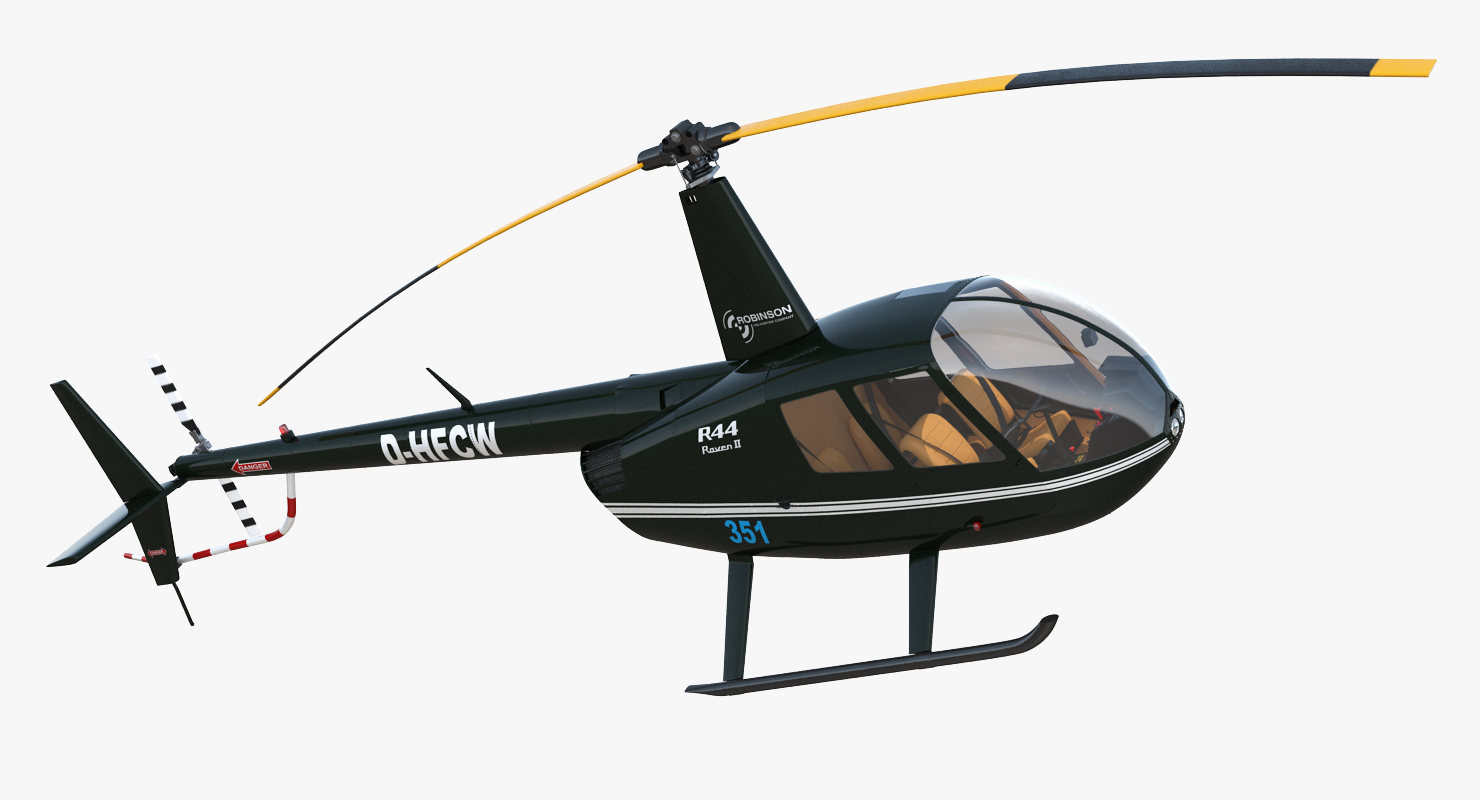 3D Light Helicopter Robinson R44 2