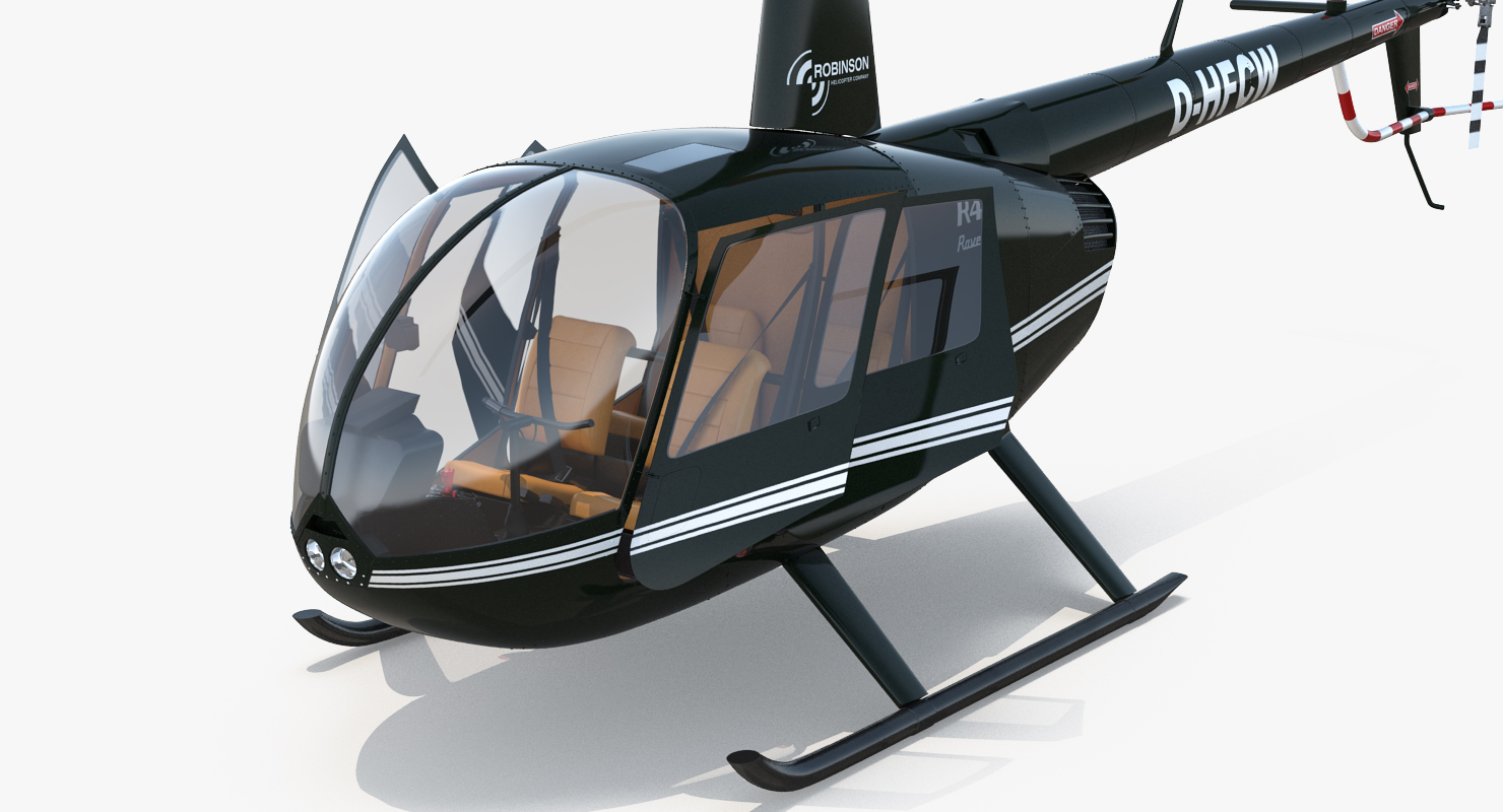 3D Light Helicopter Robinson R44 2