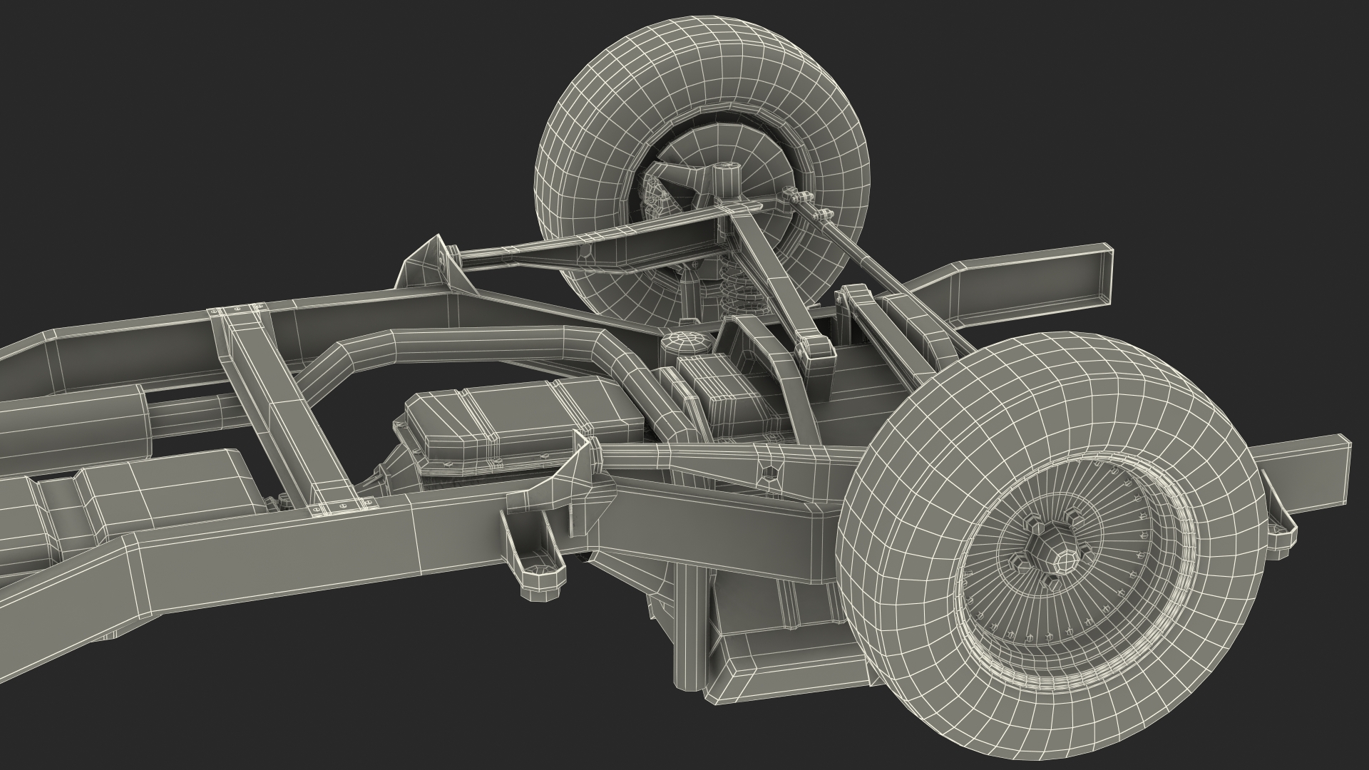 Vintage Pickup Truck 2WD Chassis 3D