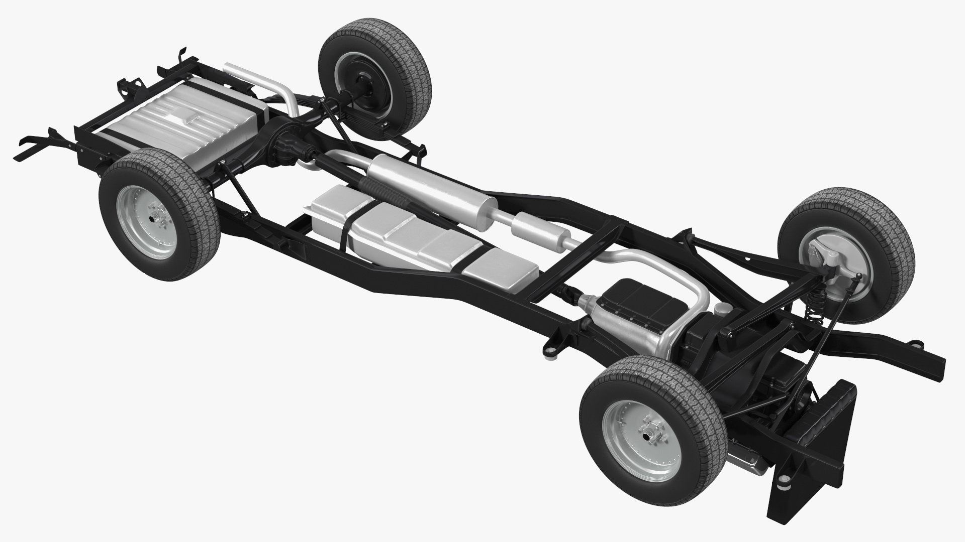 Vintage Pickup Truck 2WD Chassis 3D