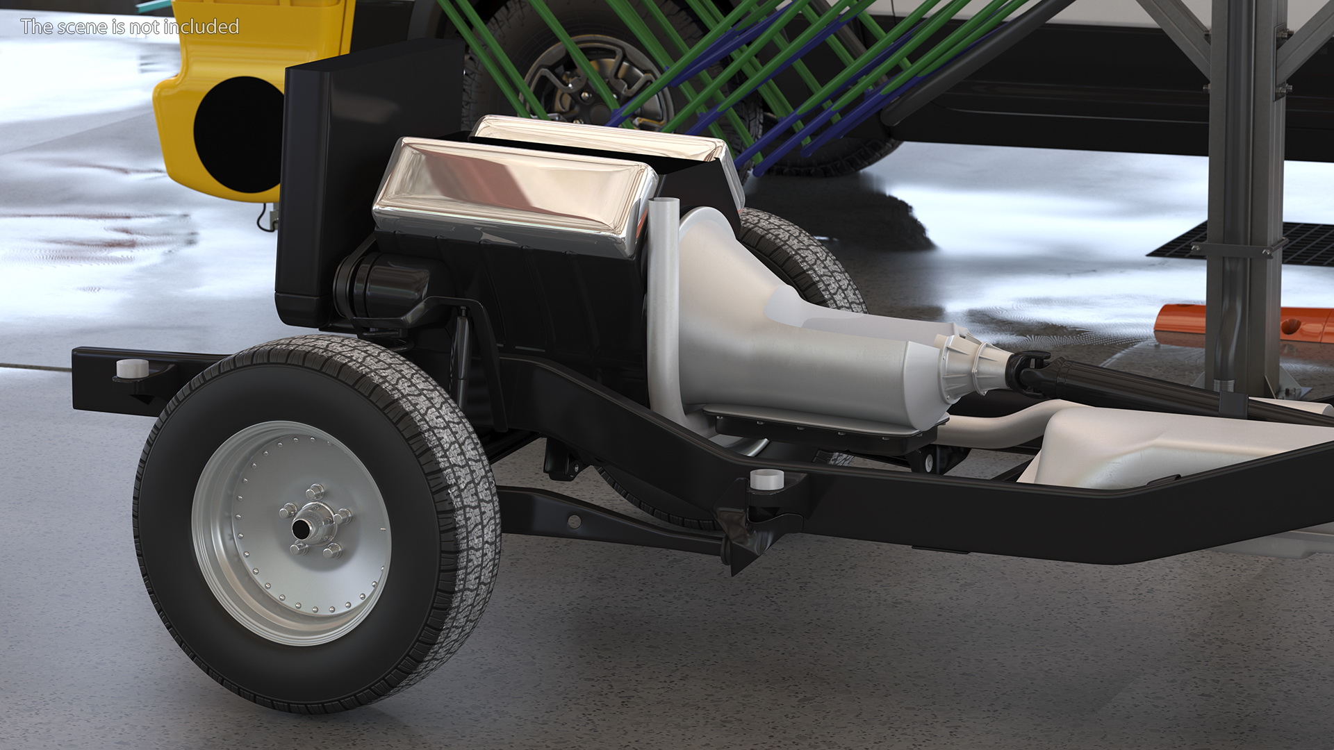 Vintage Pickup Truck 2WD Chassis 3D