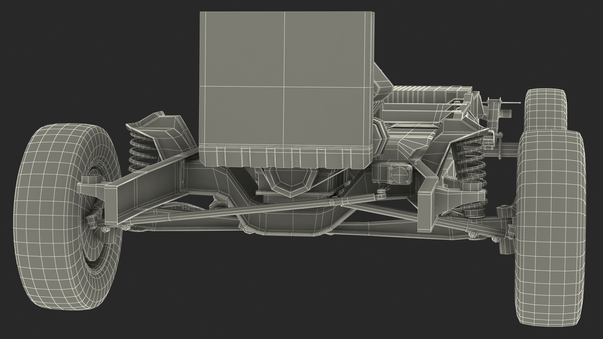 Vintage Pickup Truck 2WD Chassis 3D