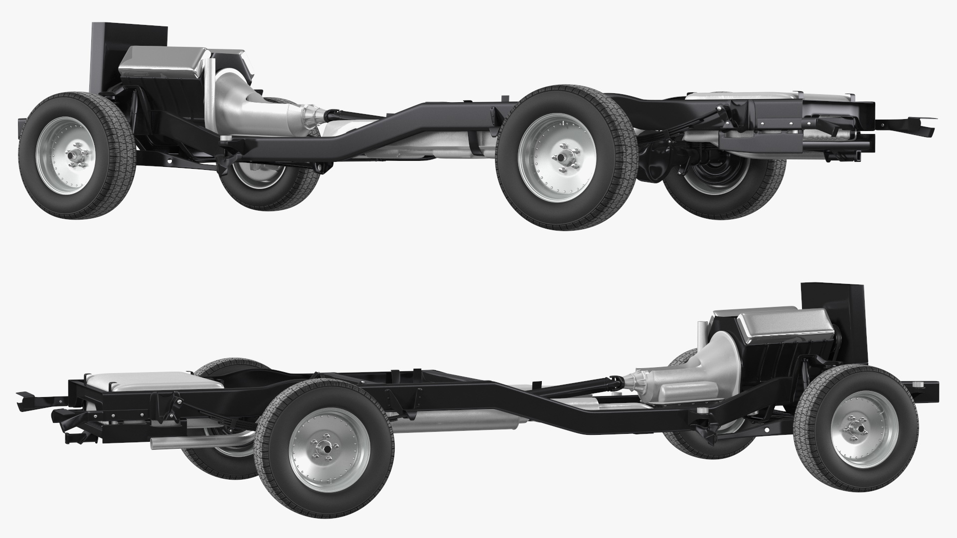 Vintage Pickup Truck 2WD Chassis 3D