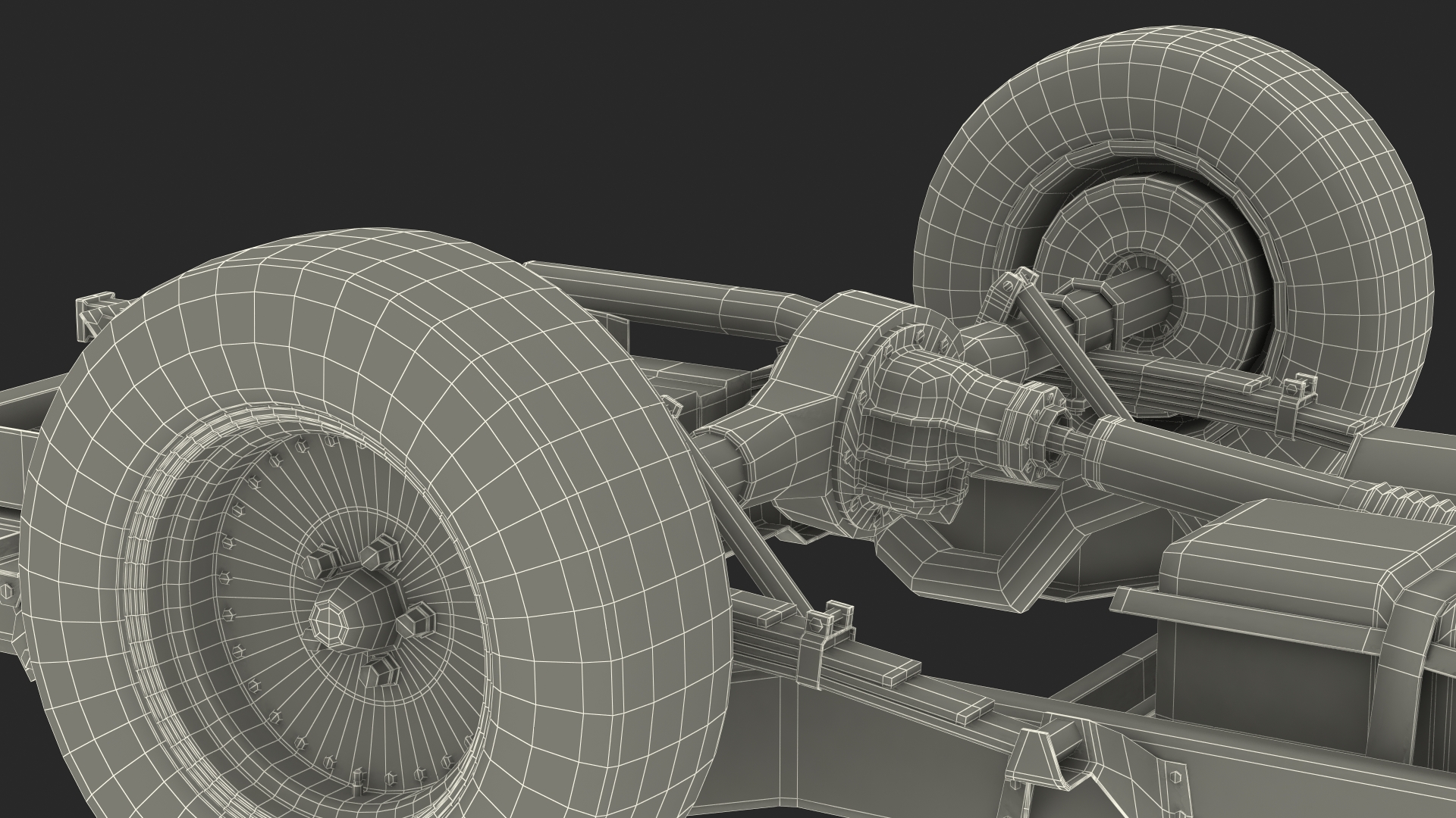 Vintage Pickup Truck 2WD Chassis 3D