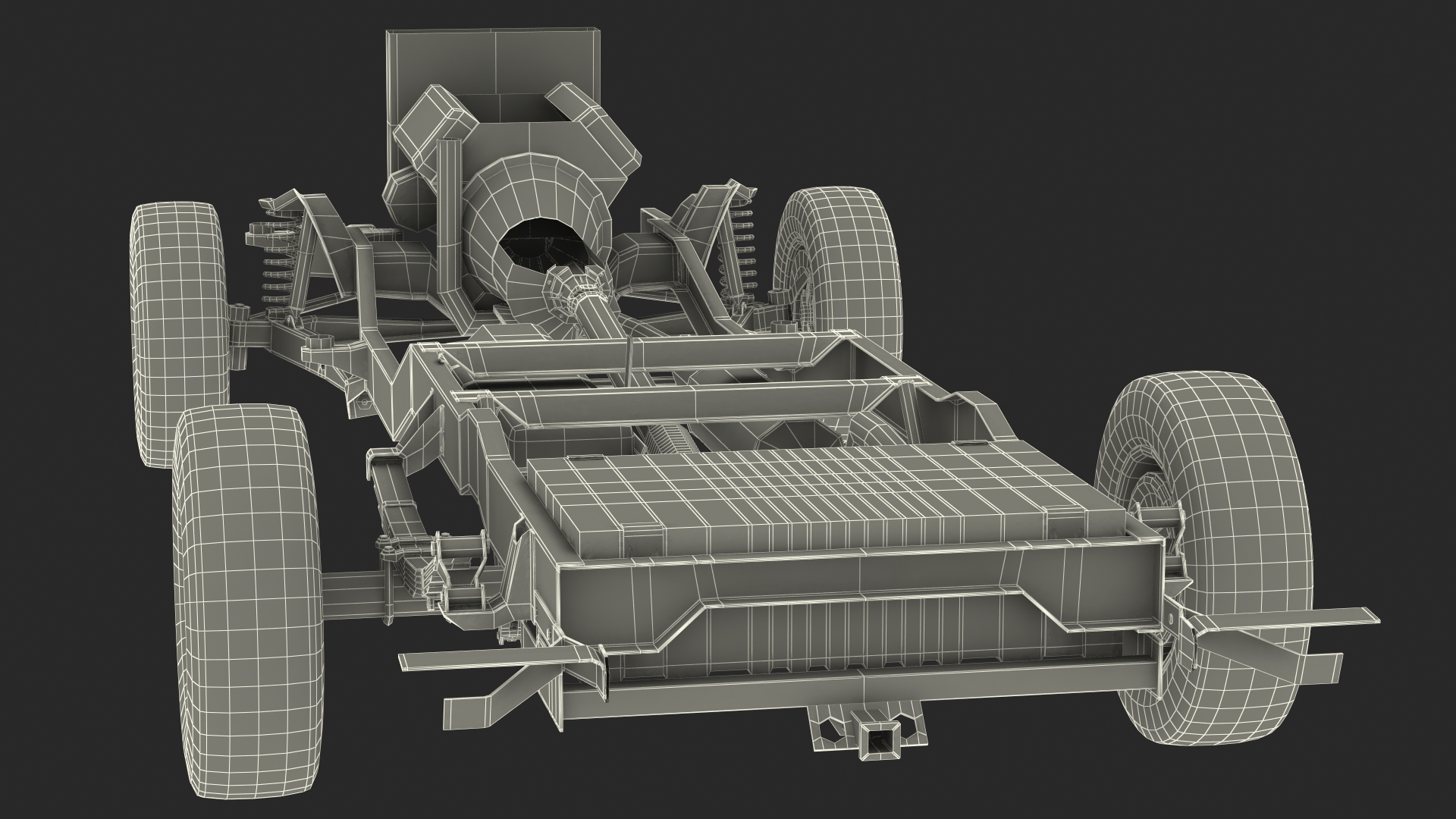 Vintage Pickup Truck 2WD Chassis 3D