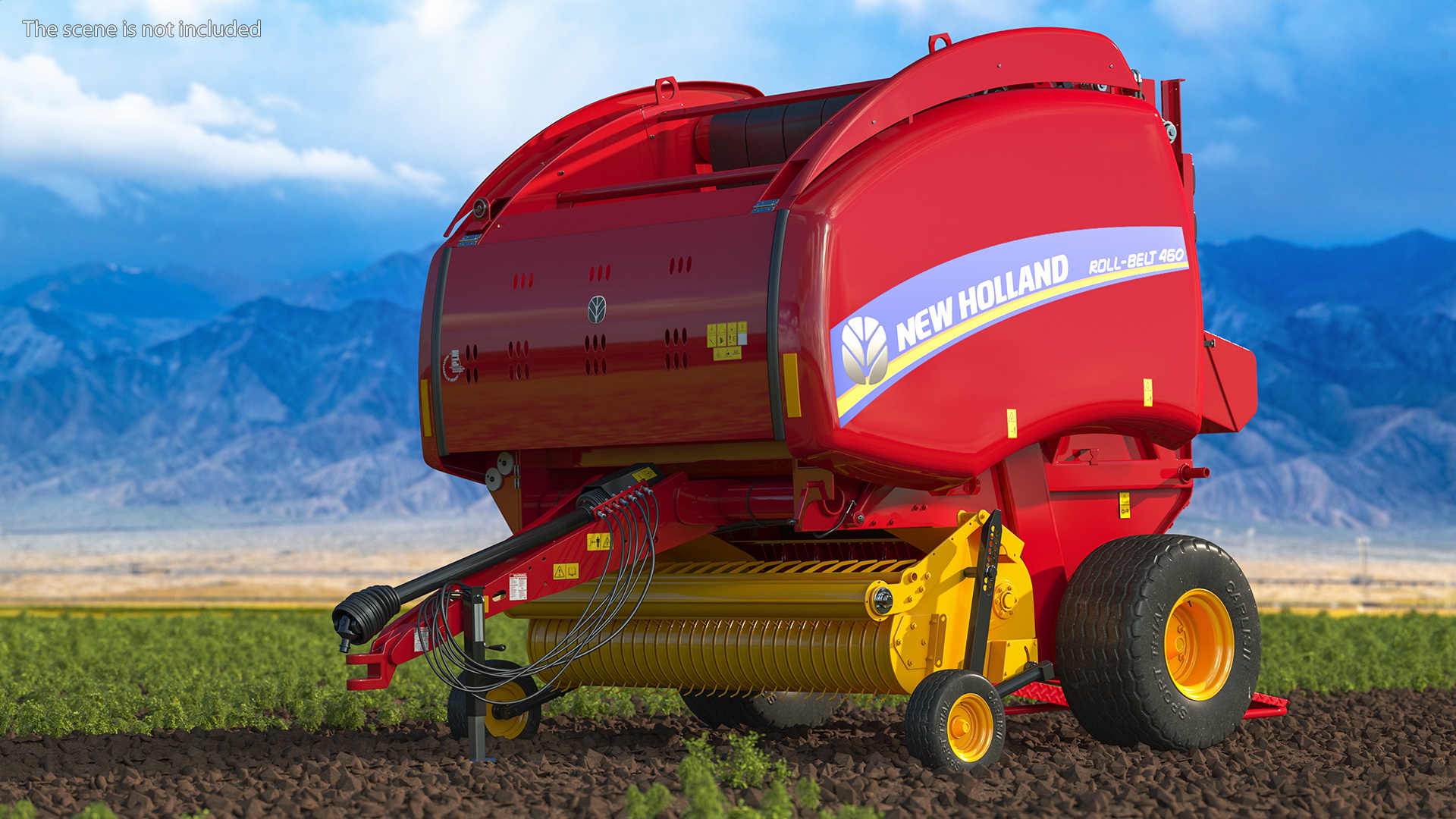 New Holland Roll Belt 460 Rigged 3D