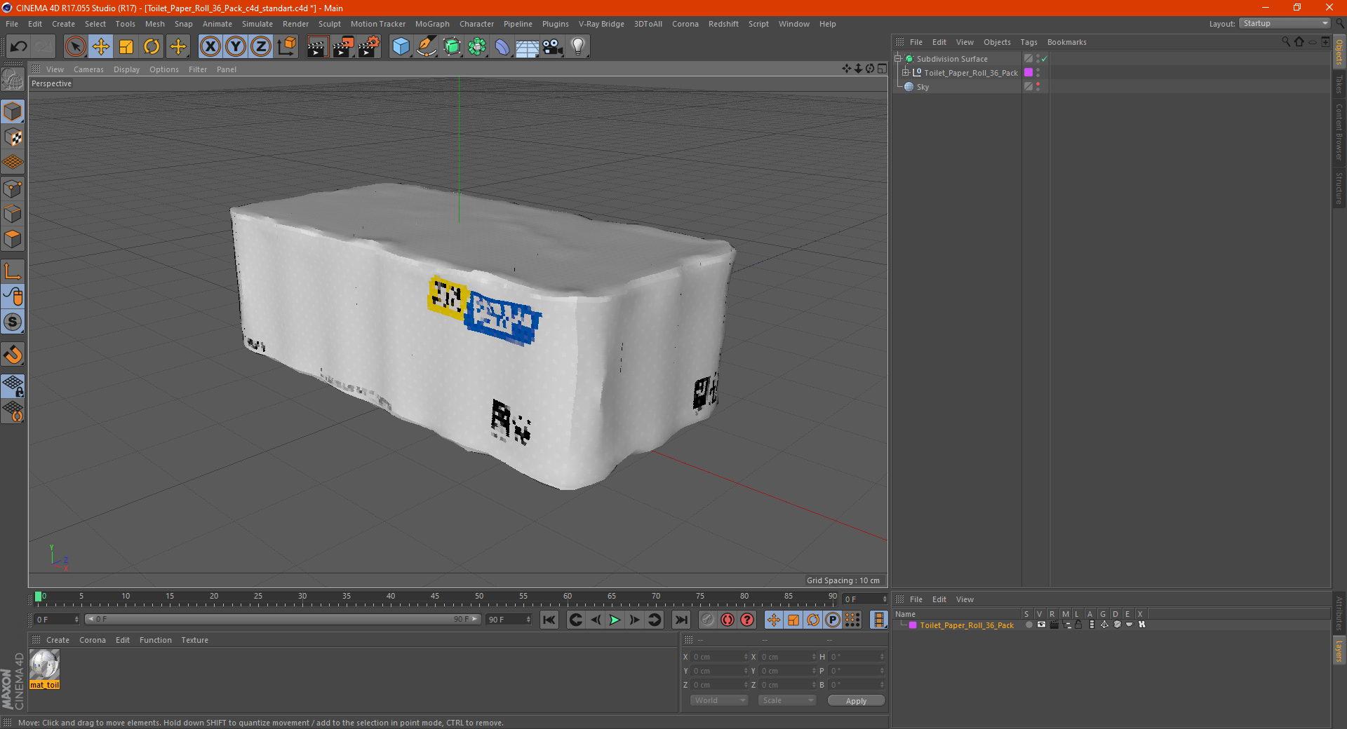 3D model Toilet Paper Roll 36 Pack