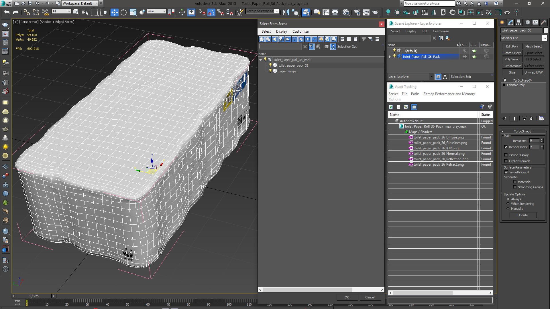3D model Toilet Paper Roll 36 Pack